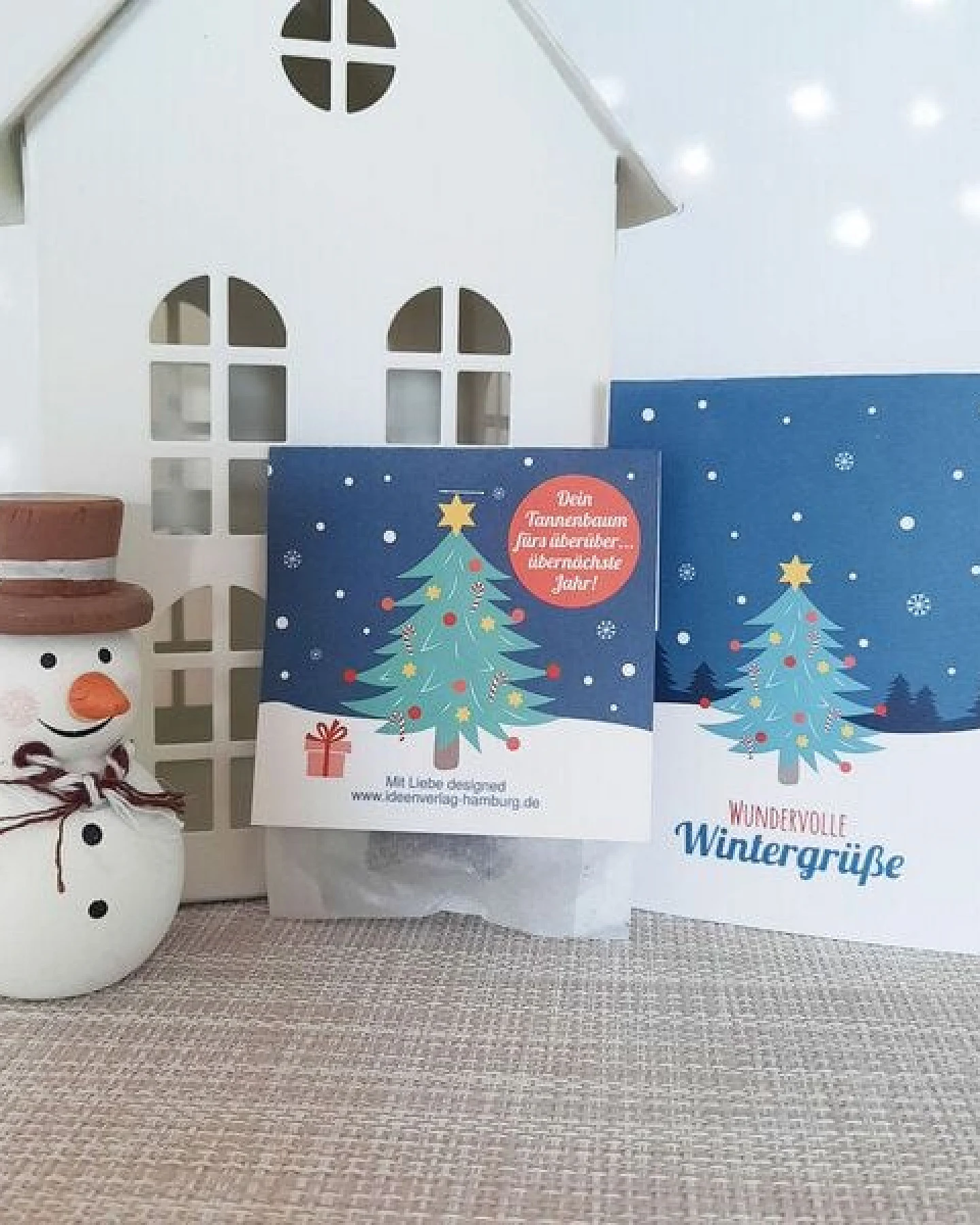 Ideenverlag Hamburg 6x Saatsterne „Tannenbaum“ mit Grußkarte – Ansicht 4