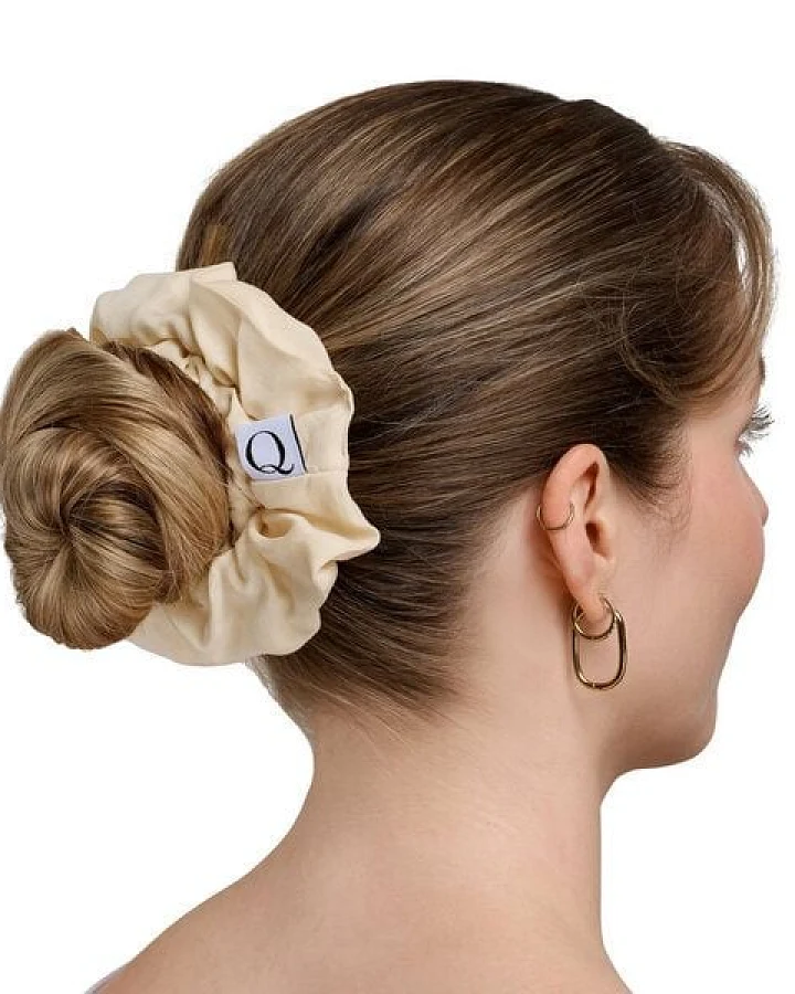Qupro Scrunchies 2er - ultraglatt mit Cupro, innen Sprialgummi