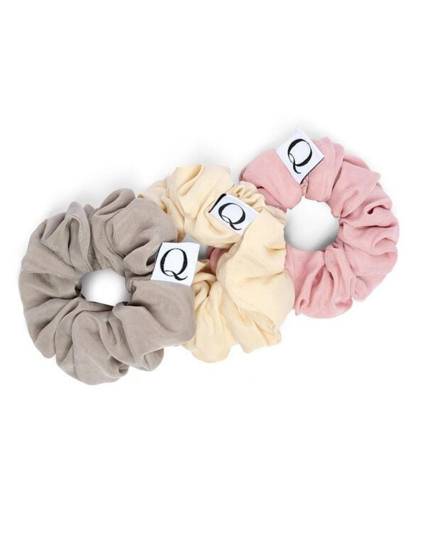 Qupro Scrunchies 2er - ultraglatt mit Cupro, innen Sprialgummi – Ansicht 4