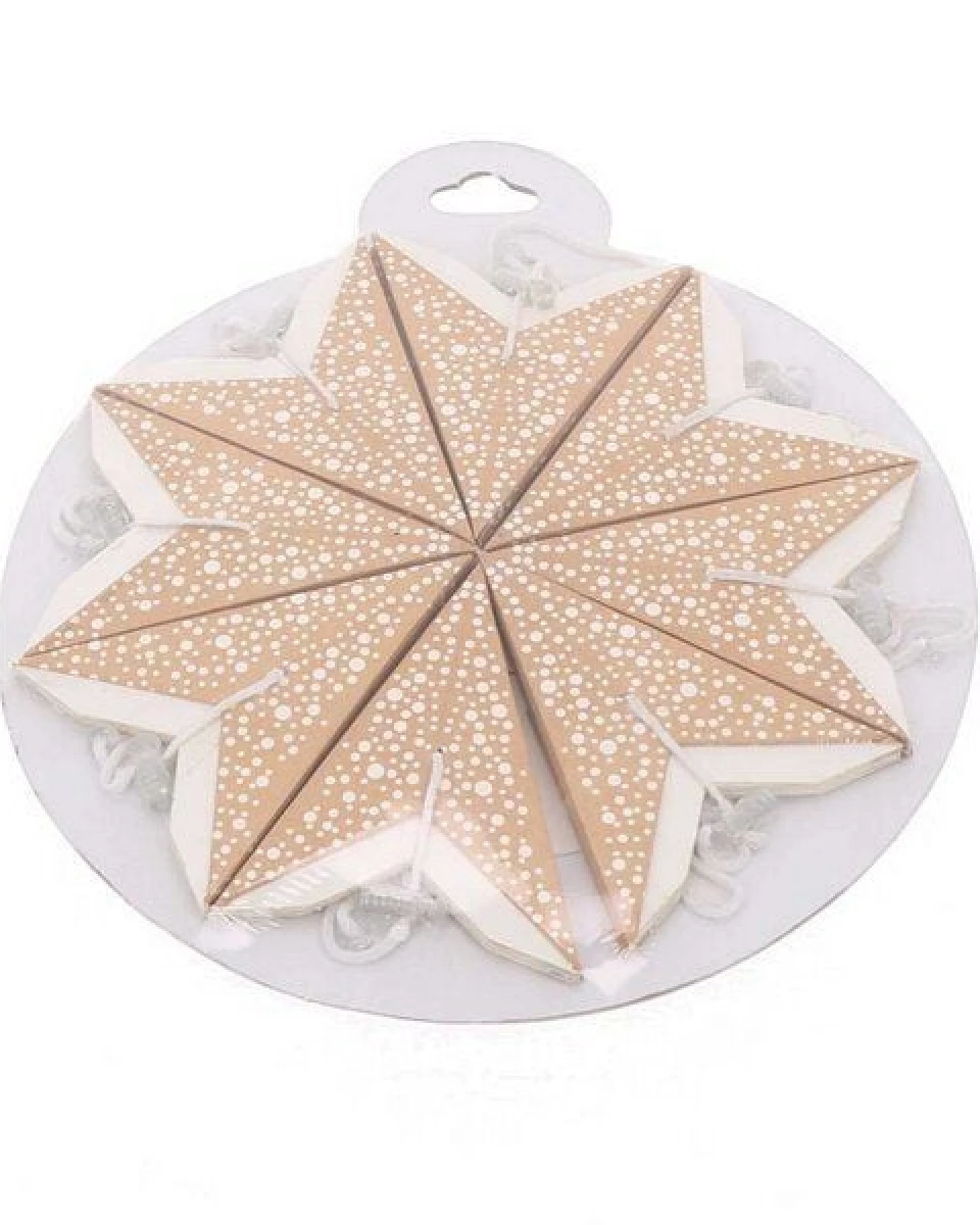 MoreThanHip Stimmungsvolle, nachhaltige Papier‑Weihnachtsstern aus FSC‑Papier - inkl. Beleuchtungsset - Luma goldenbraun – Ansicht 4