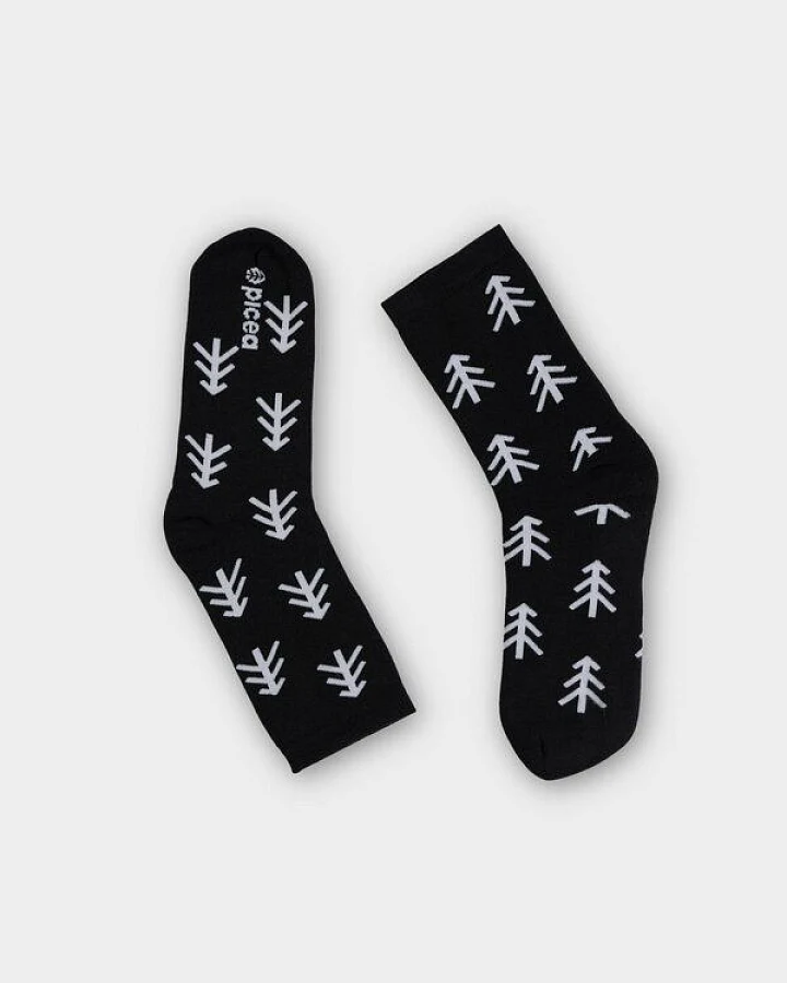 picea (by bleed) Fichtenliebe Thermo Socken Schwarz