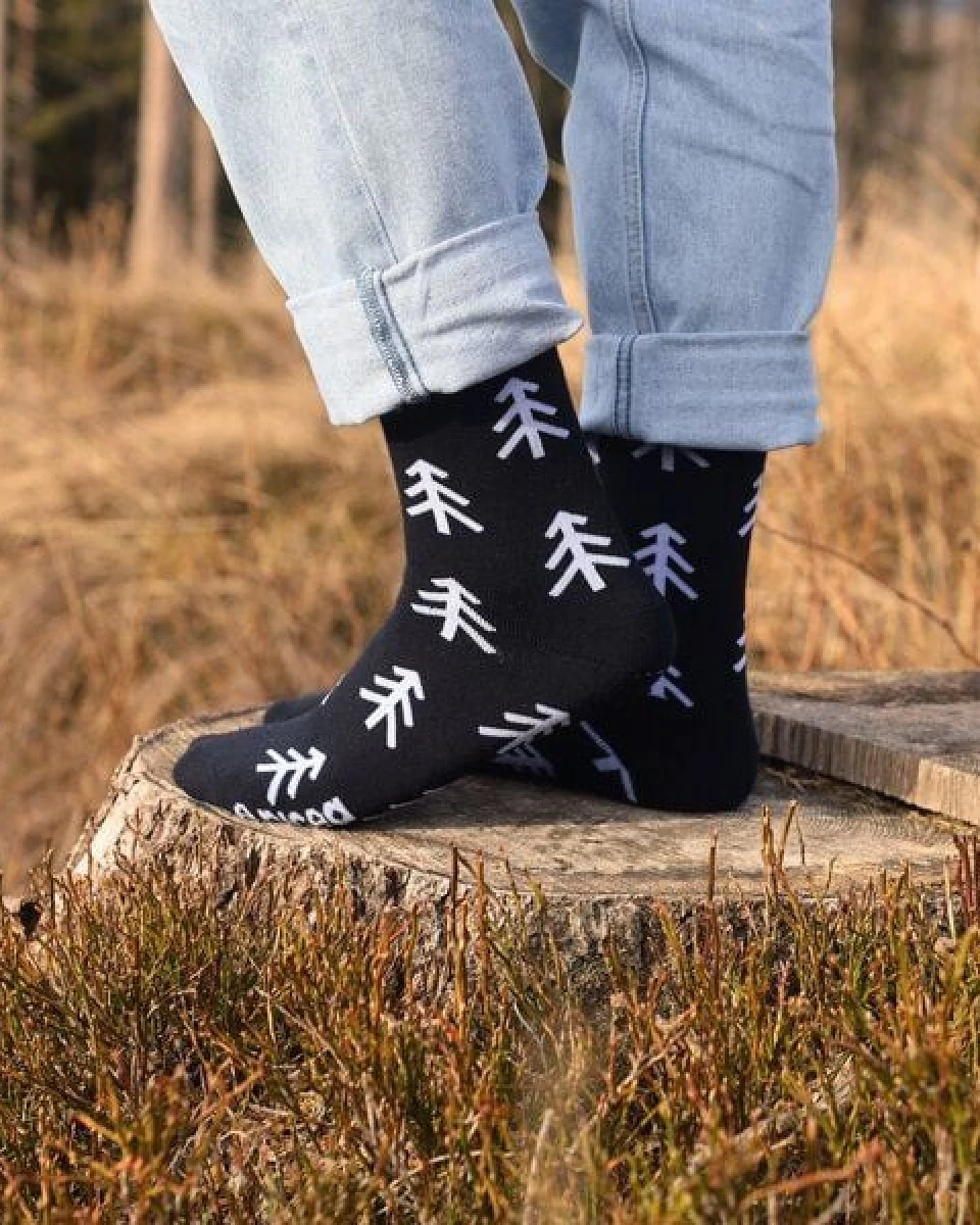 picea (by bleed) Fichtenliebe Thermo Socken Schwarz – Ansicht 4
