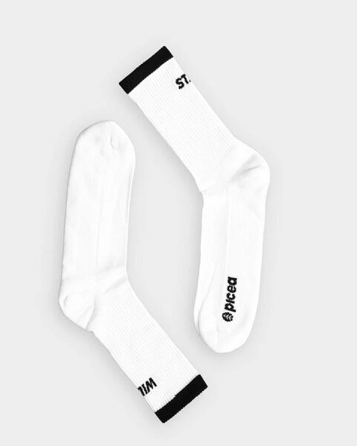 picea (by bleed) Stay Wild Funktionale Tennis Socken Weiß