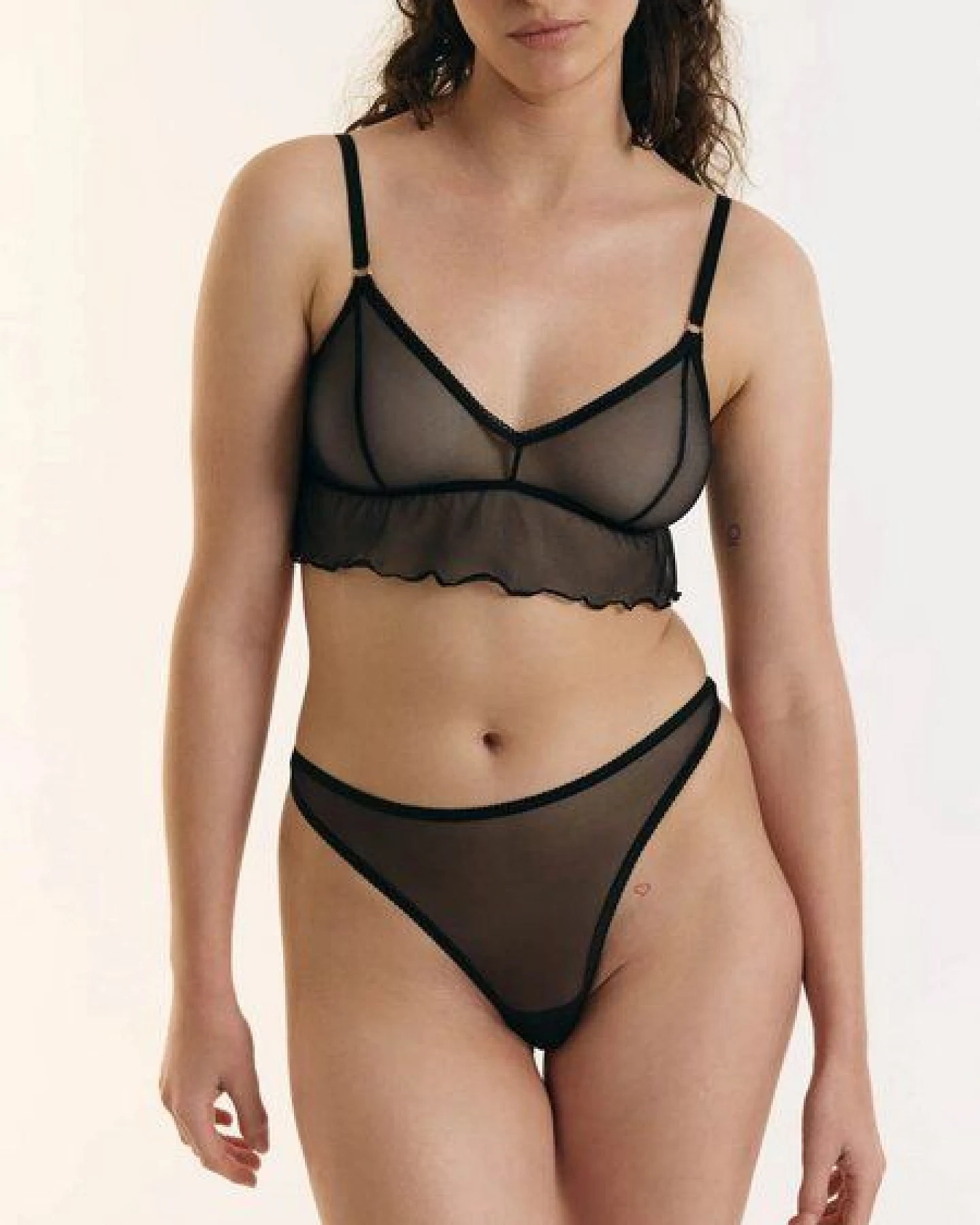 erlich textil Iconic Mesh String mit Spitze, made in Europe – Ansicht 4