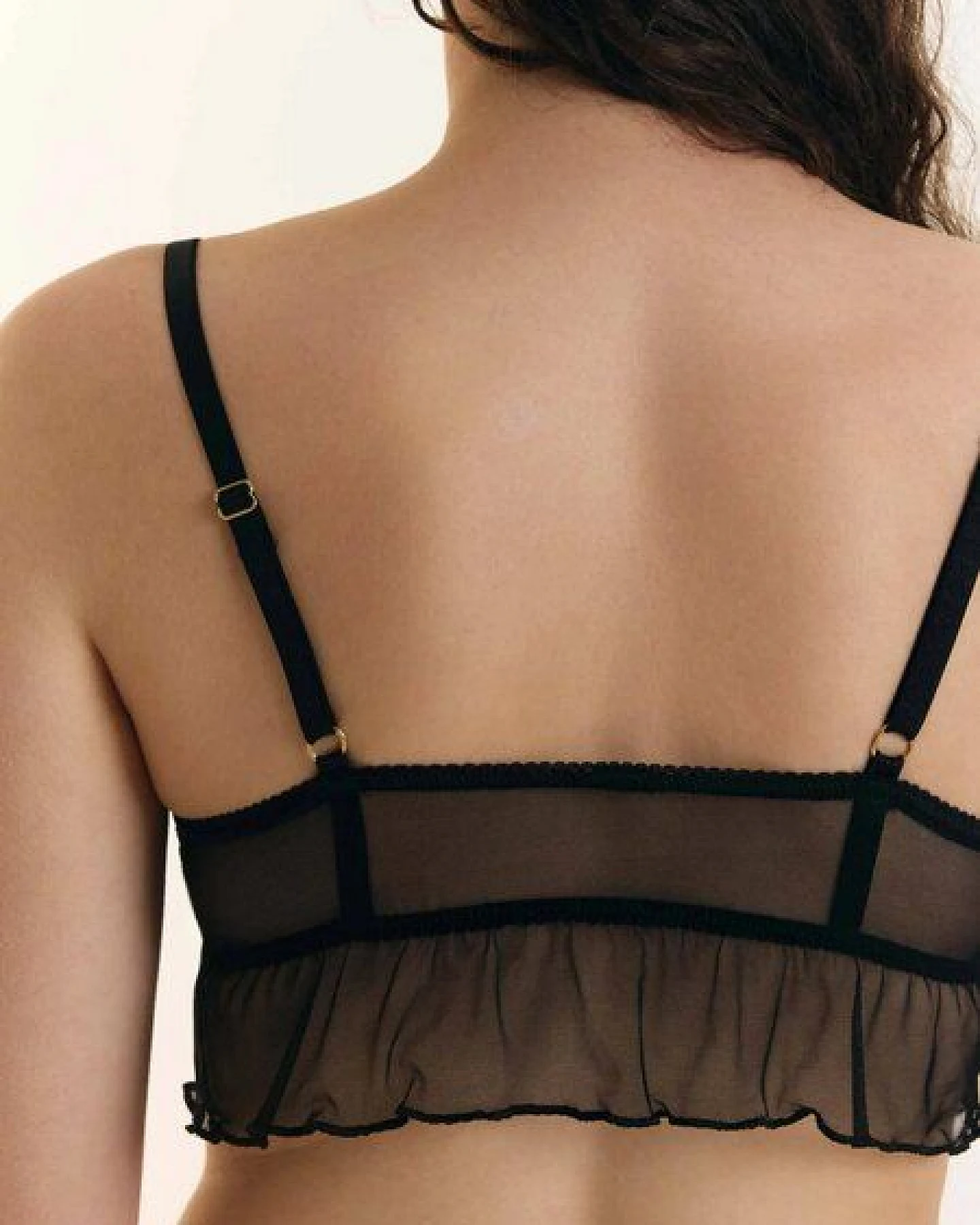 erlich textil Iconic Mesh bügelloses Bralette Top mit Spitze, made in Europe – Ansicht 4