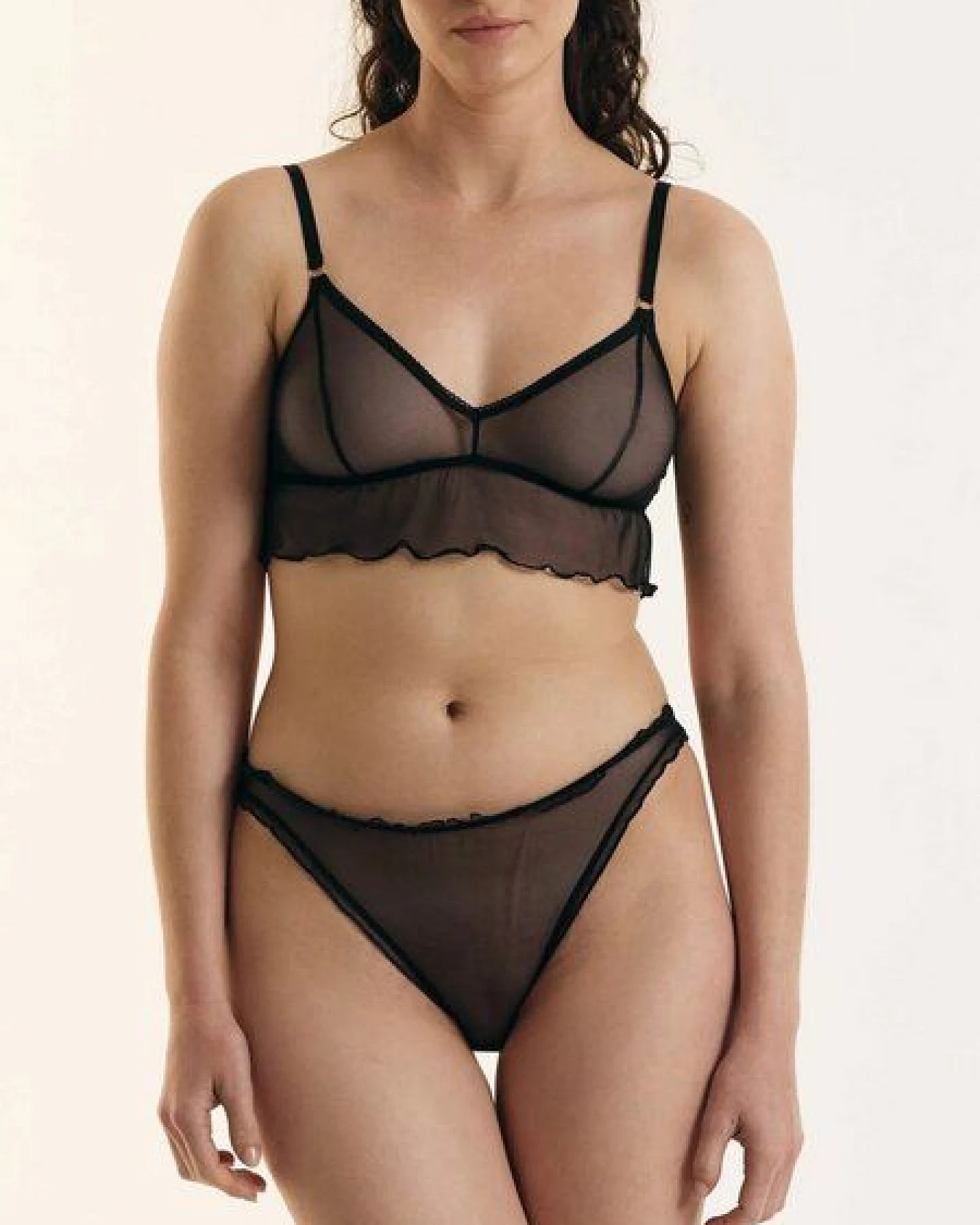 erlich textil Iconic Mesh Slip mit Spitze, made in Europe – Ansicht 4
