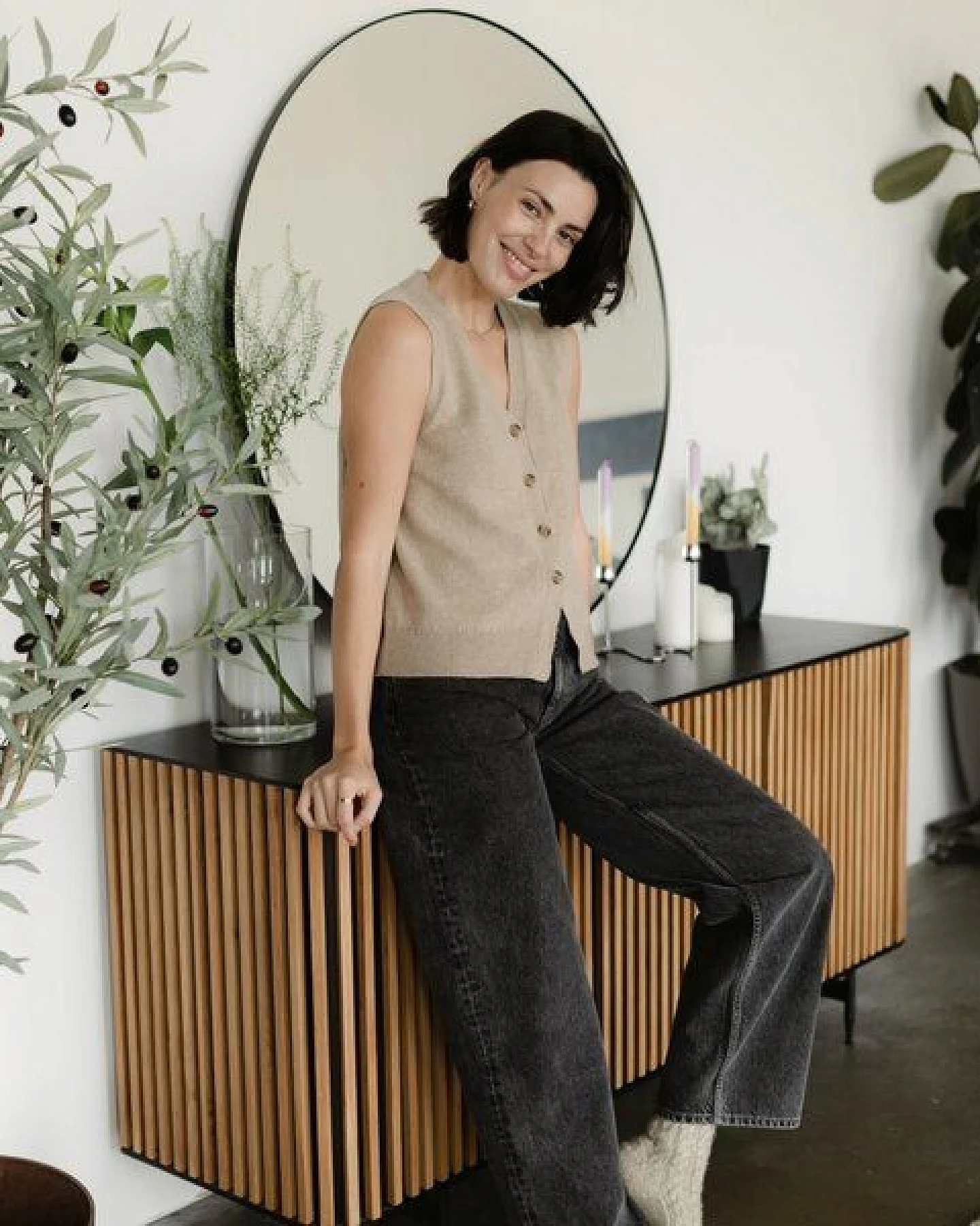 NORDLICHT Strickweste Wieka aus 100% recycelter Wolle – Ansicht 3