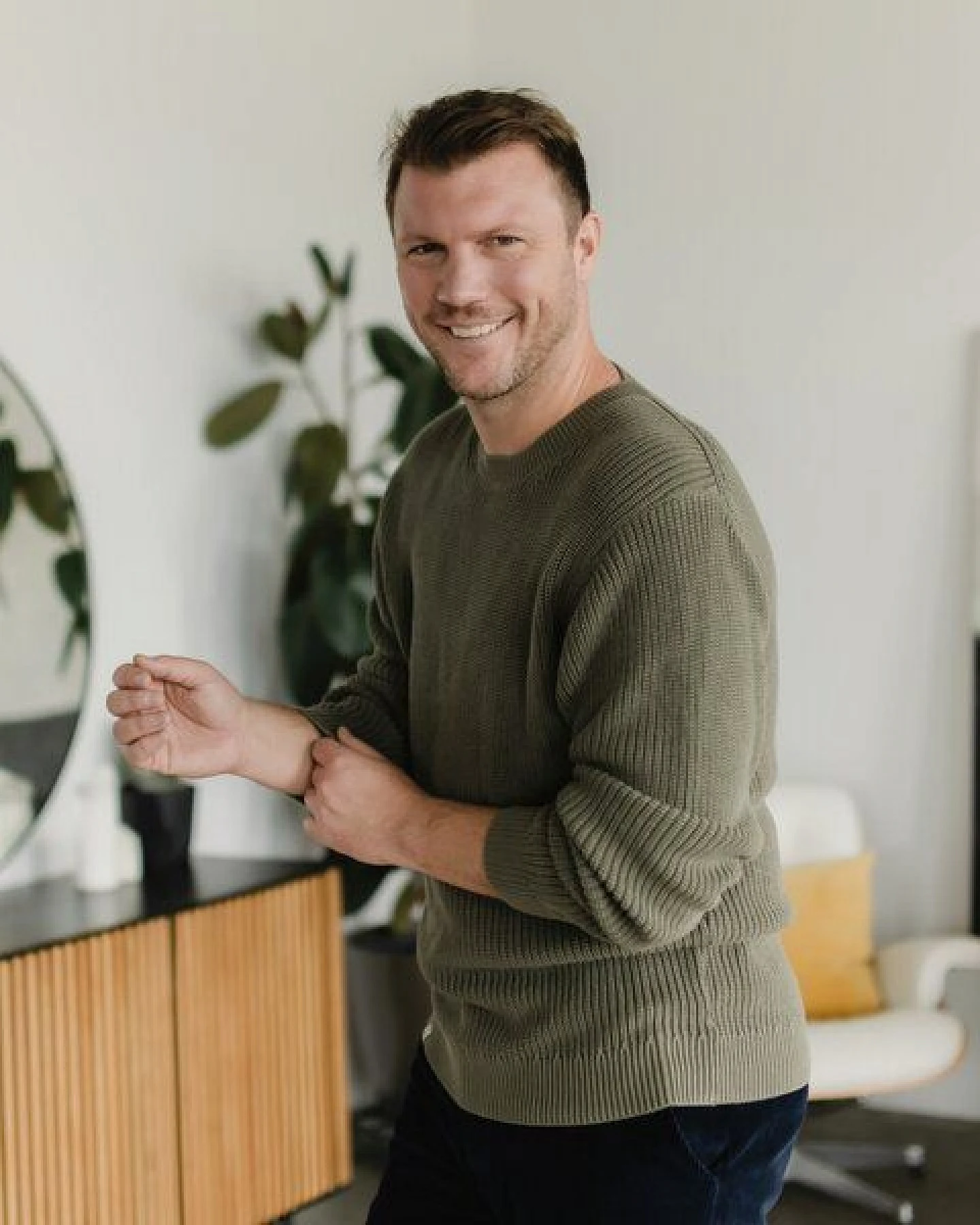 NORDLICHT Herren Grobstrick Sweater Ole aus 100% Baumwolle – Ansicht 2