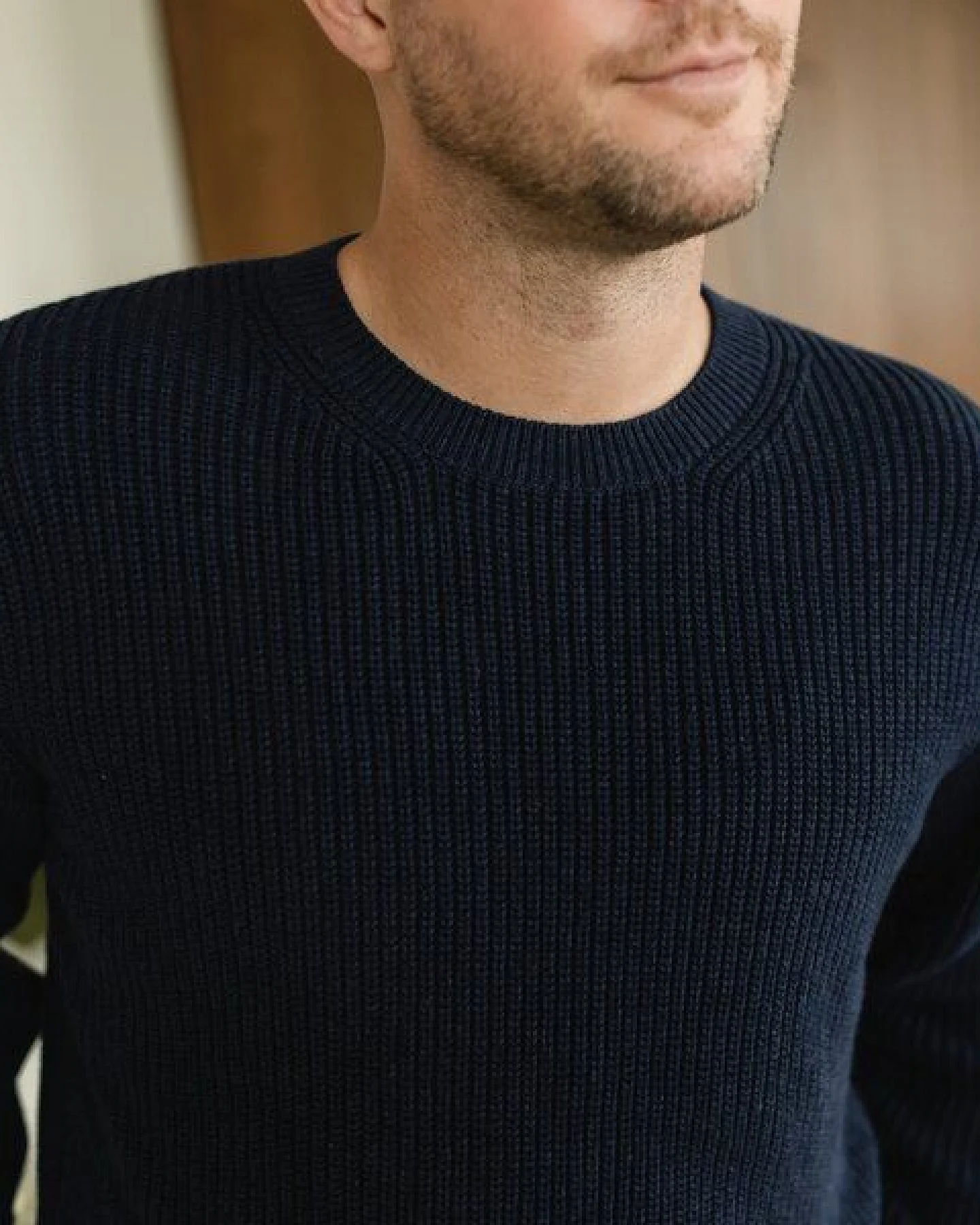 NORDLICHT Herren Grobstrick Sweater Ole aus 100% Baumwolle – Ansicht 2