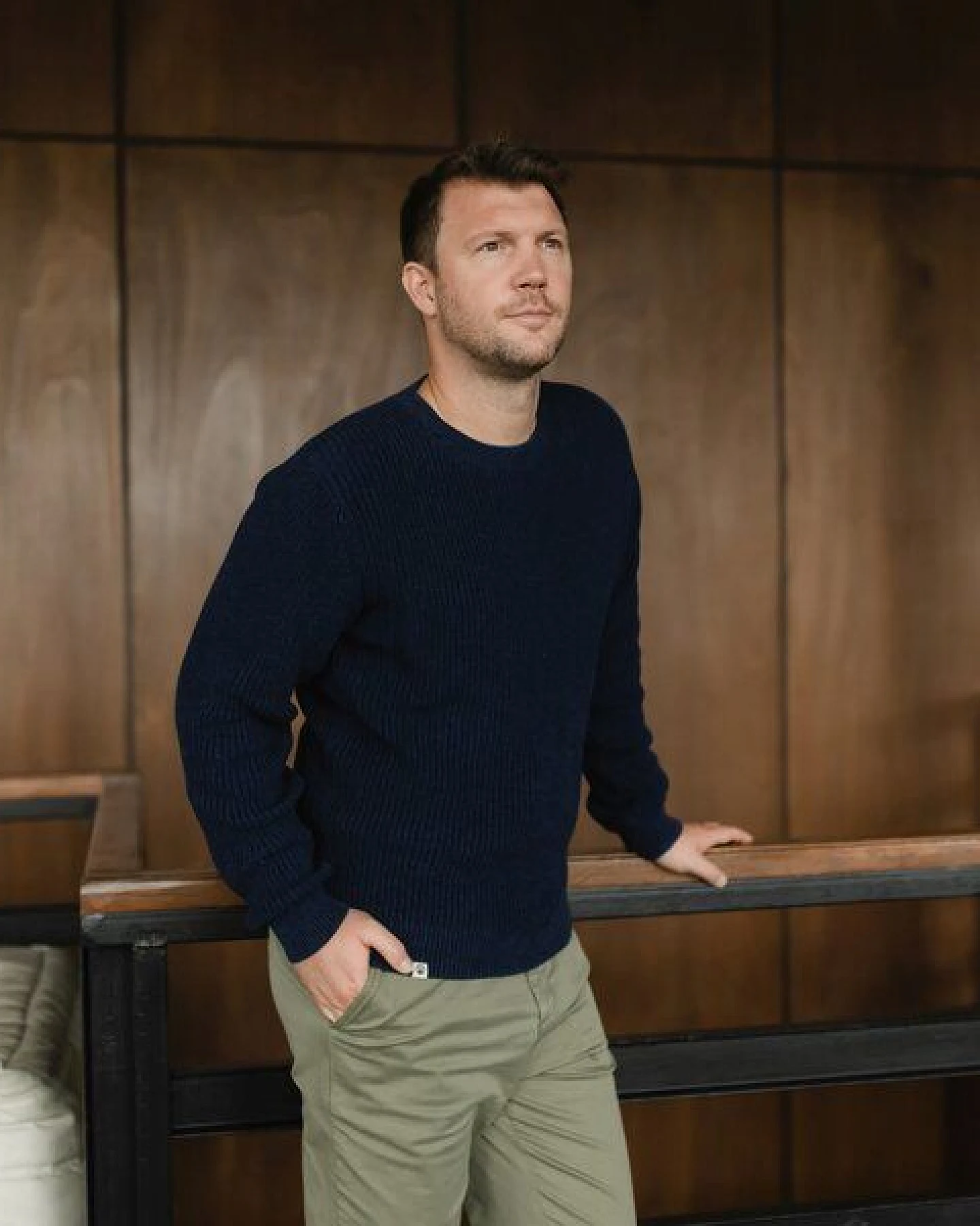 NORDLICHT Herren Grobstrick Sweater Ole aus 100% Baumwolle – Ansicht 3