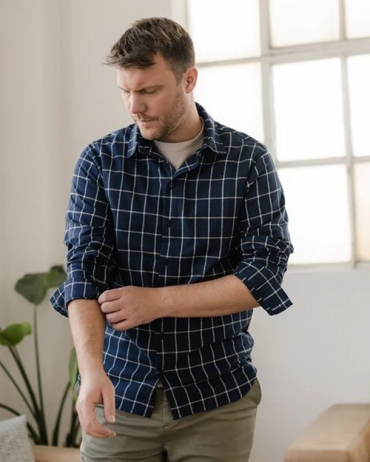 NORDLICHT Herren Flanell Hemd Elis aus 100% Bio-Baumwolle