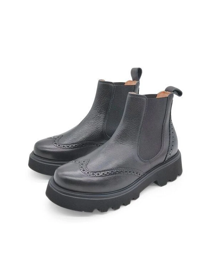 Werner Schuhe Schwarzer Chelsea Boot "Feldhamster"