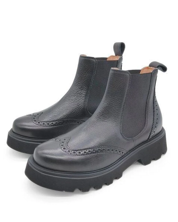 Werner Schuhe Schwarzer Chelsea Boot "Feldhamster"
