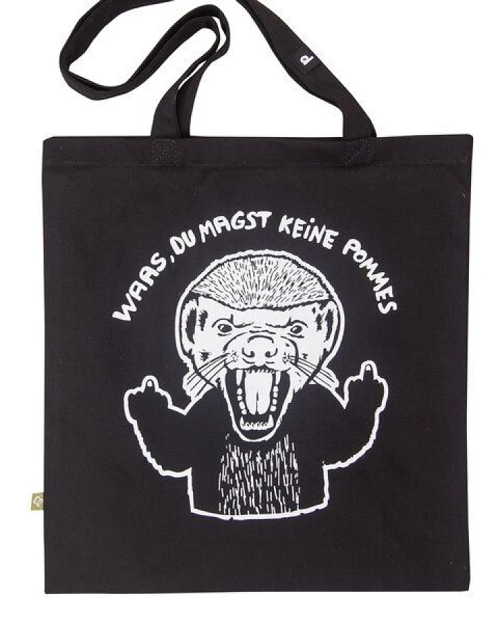 päfjes Honigdachs / du magst keine Pommes? - Feste Baumwolltasche 340