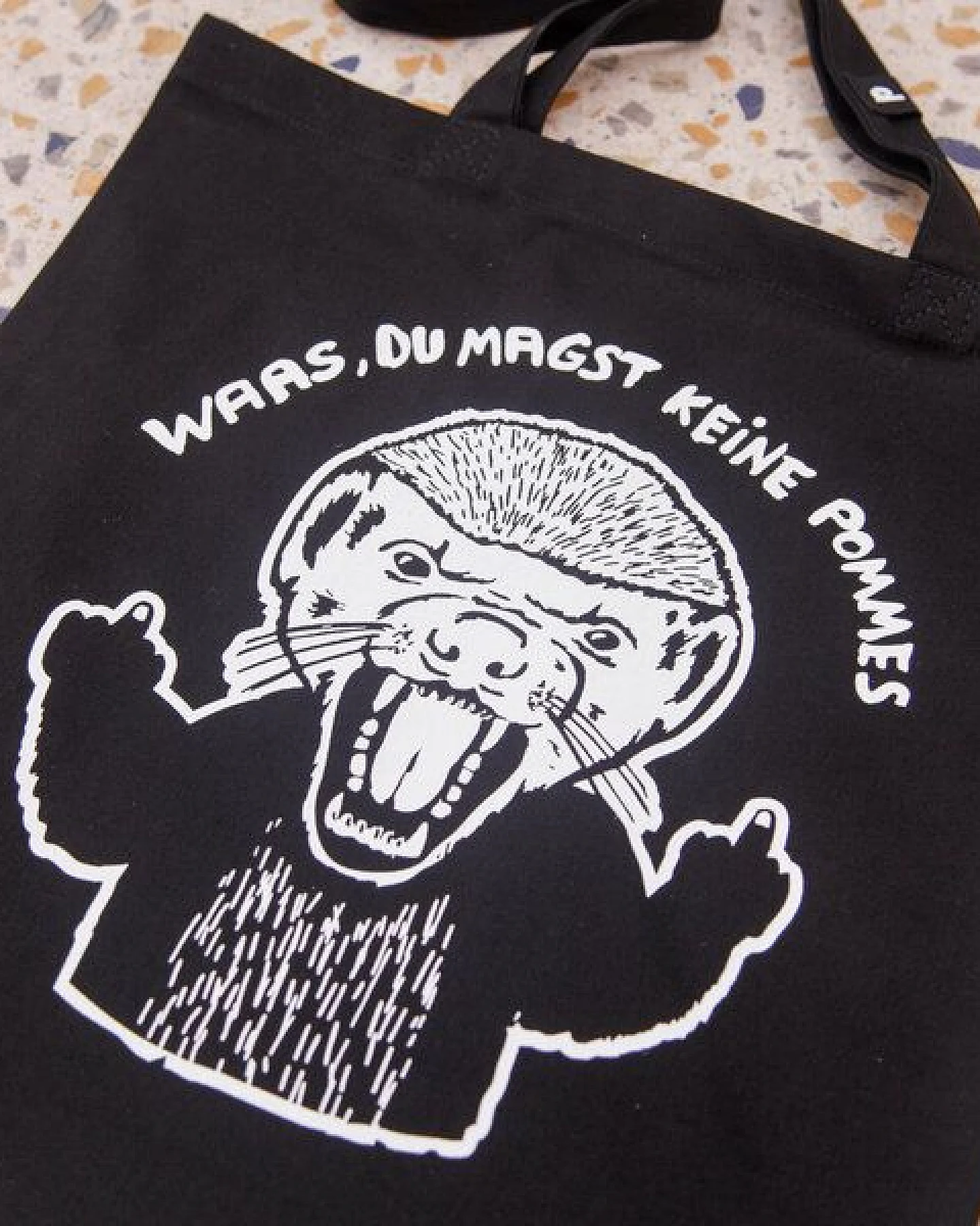 päfjes Honigdachs / du magst keine Pommes? - Feste Baumwolltasche 340 – Ansicht 2