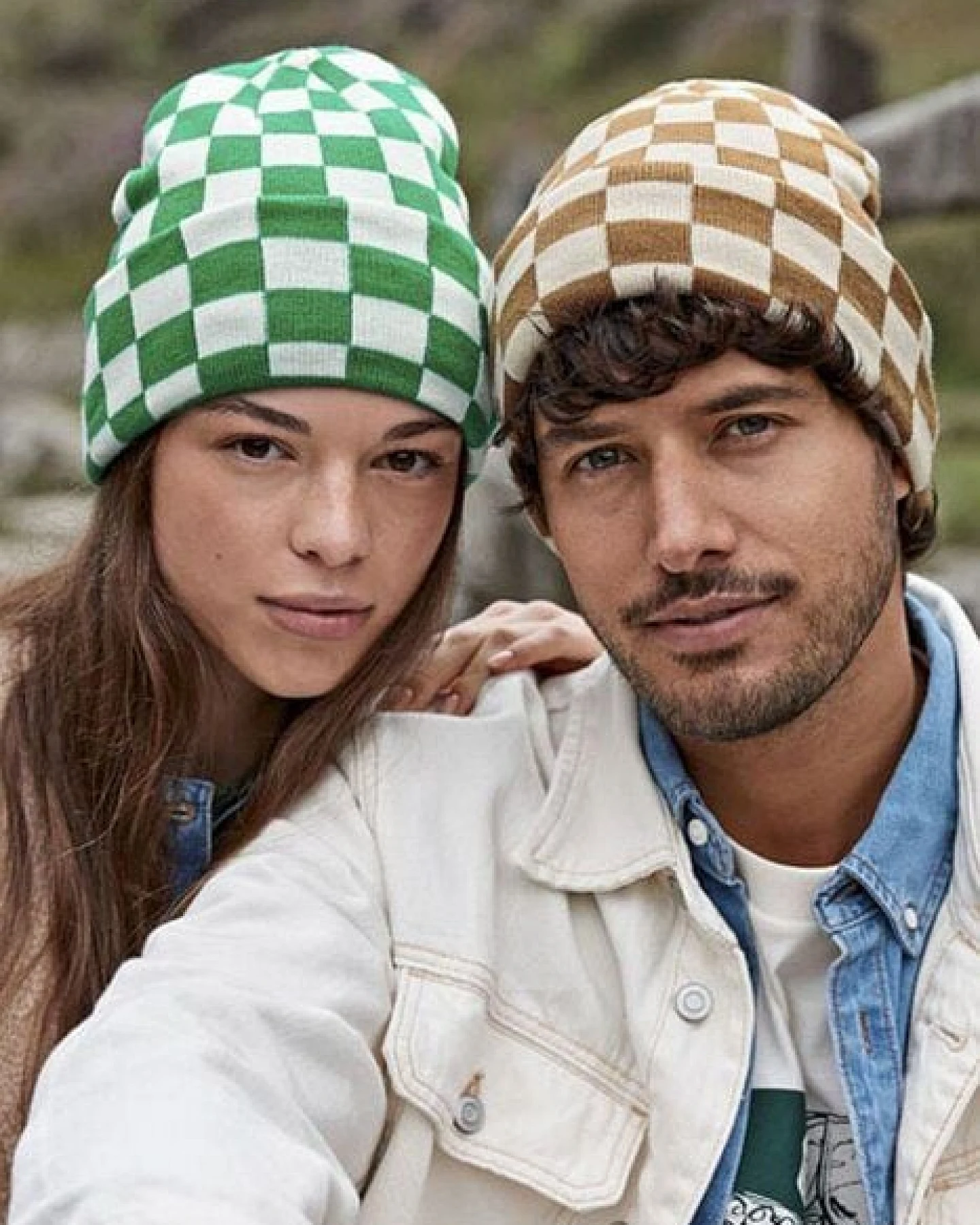 Beechfield Beanie mit auffälligem Schachbrettmuster Checkerboard – Ansicht 2