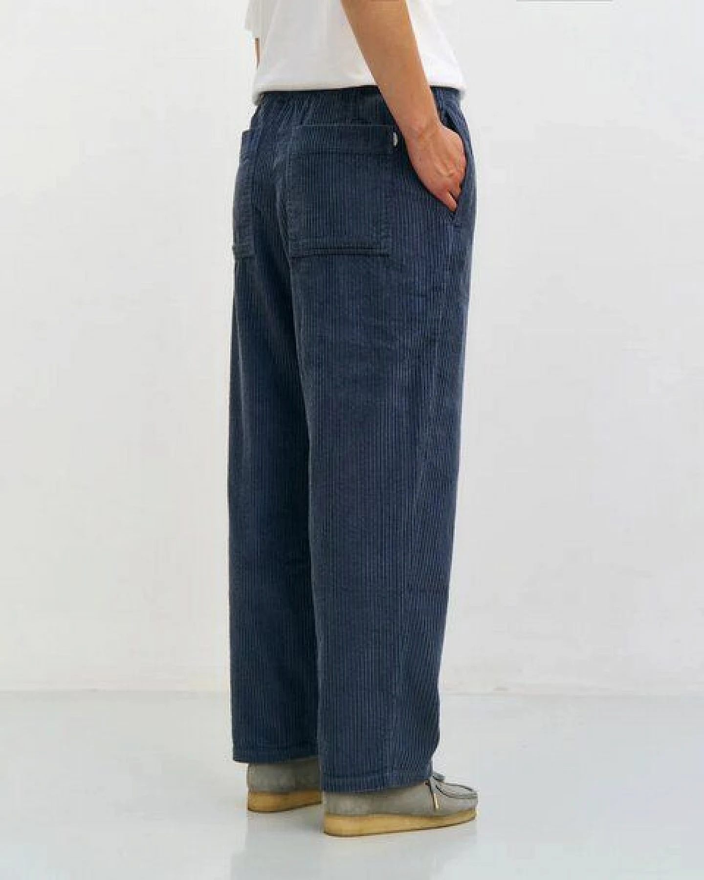 Rotholz Cord Wide Pant - stone blue – Ansicht 4