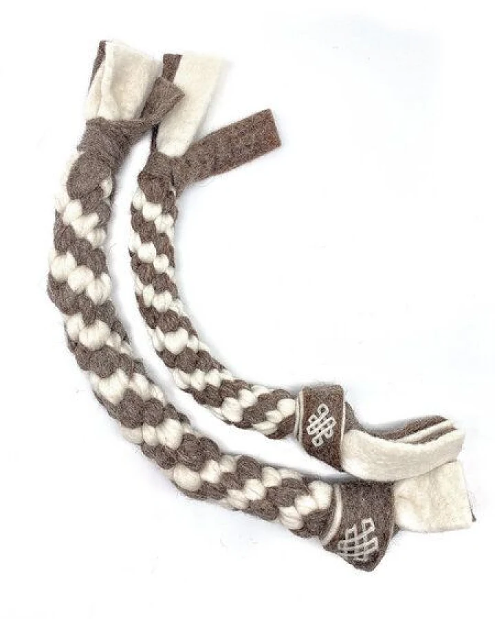 Wooliie Endless Knot Braided Rope – handgefertigtes Spielzeug aus 100 % naturbelassener Schurwolle