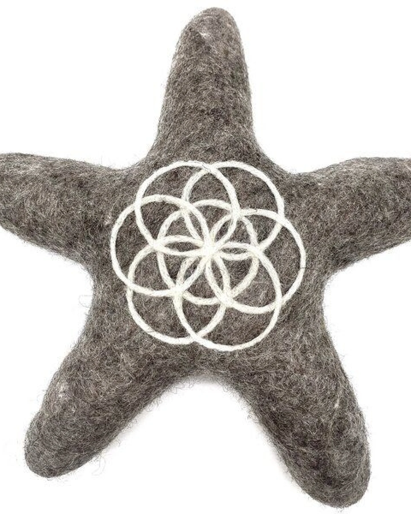 Wooliie Seed of Life Star – handgefertigtes Spielzeug aus 100 % naturbelassener Schurwolle – Ansicht 2
