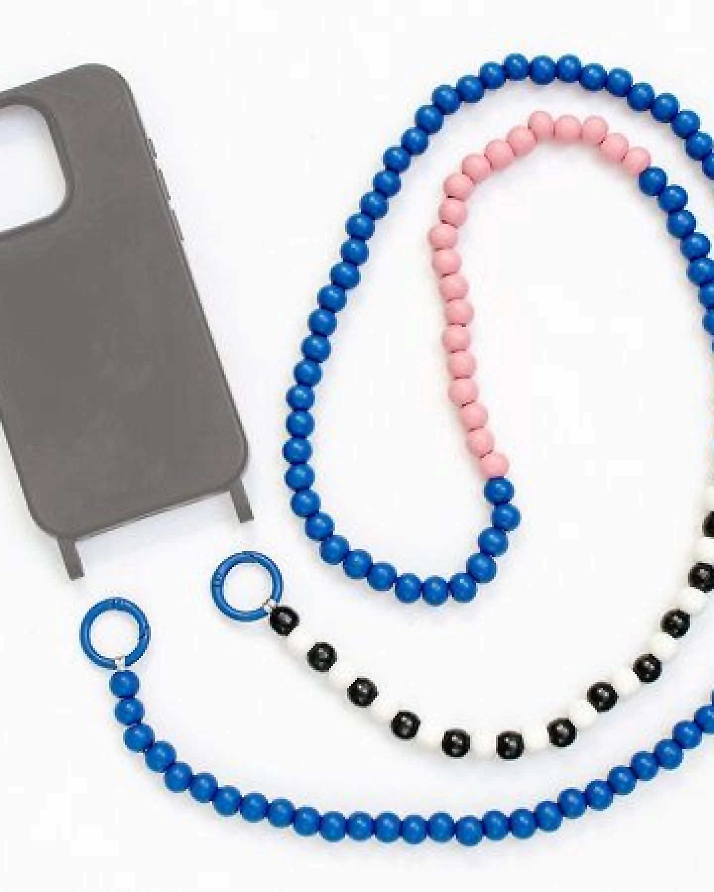 renna deluxe Handykette aus Holzperlen, Crossbody lang, verschiedene Farben – Ansicht 2