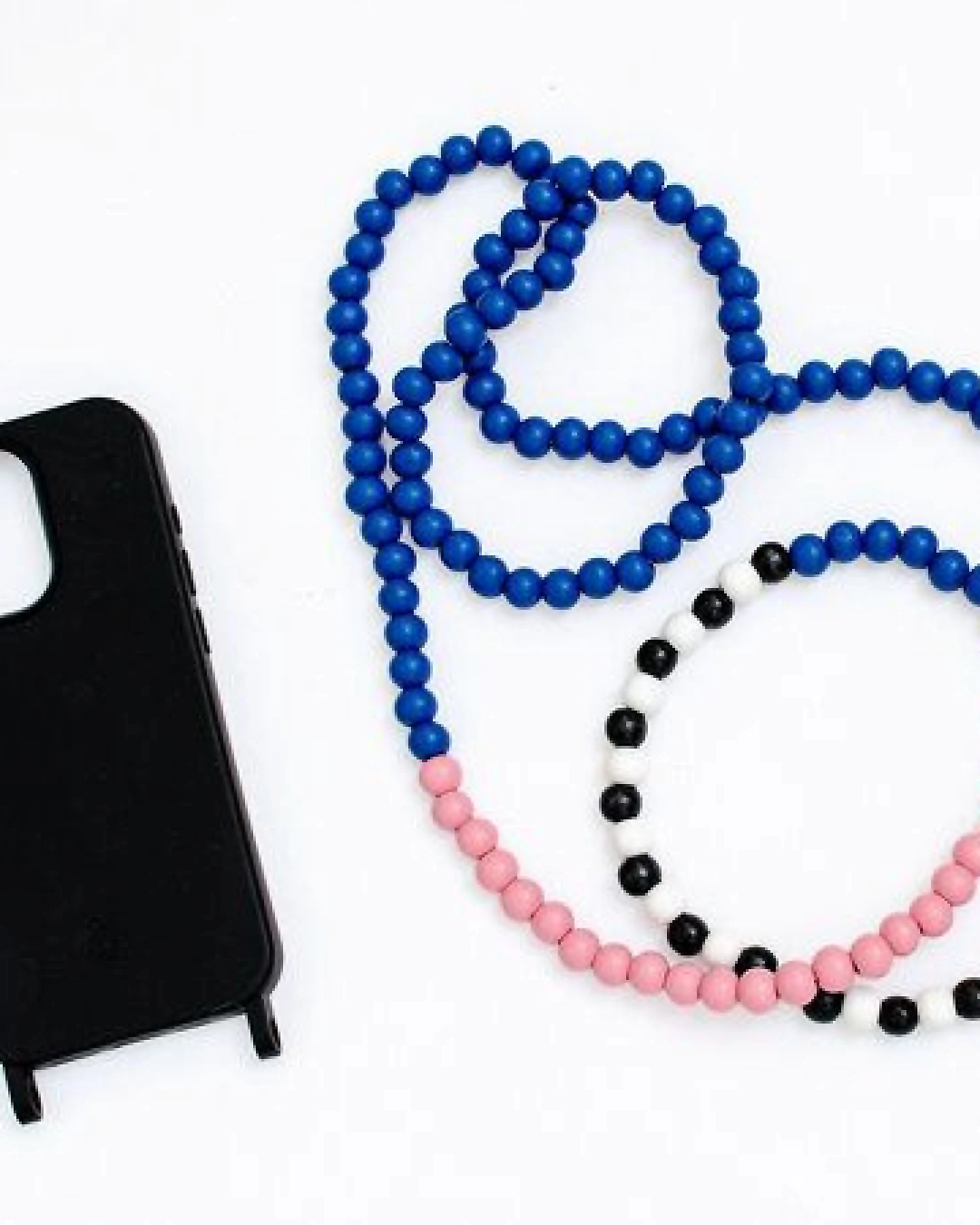 renna deluxe Handykette aus Holzperlen, Crossbody lang, verschiedene Farben – Ansicht 2