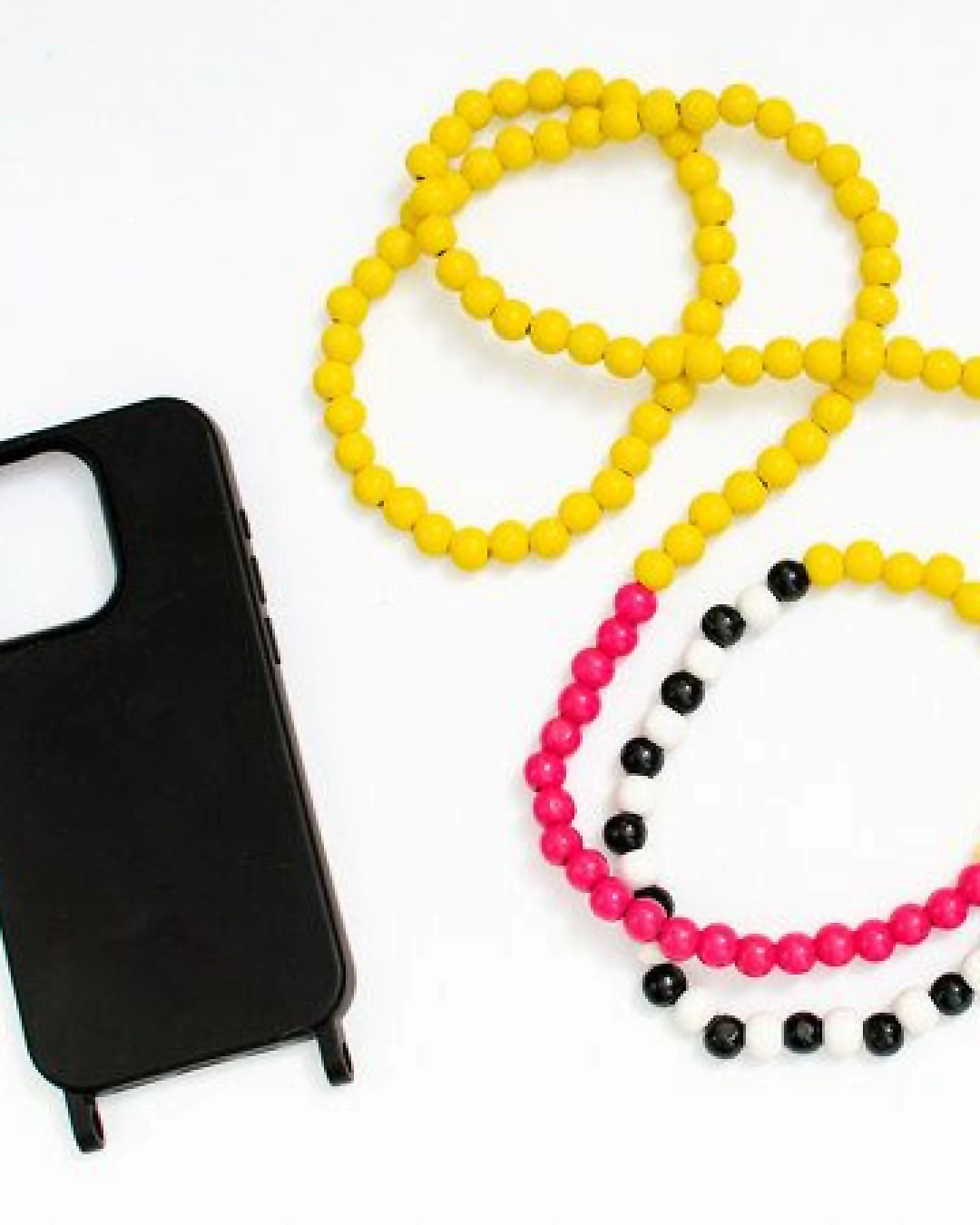 renna deluxe Handykette aus Holzperlen, Crossbody lang, verschiedene Farben – Ansicht 2