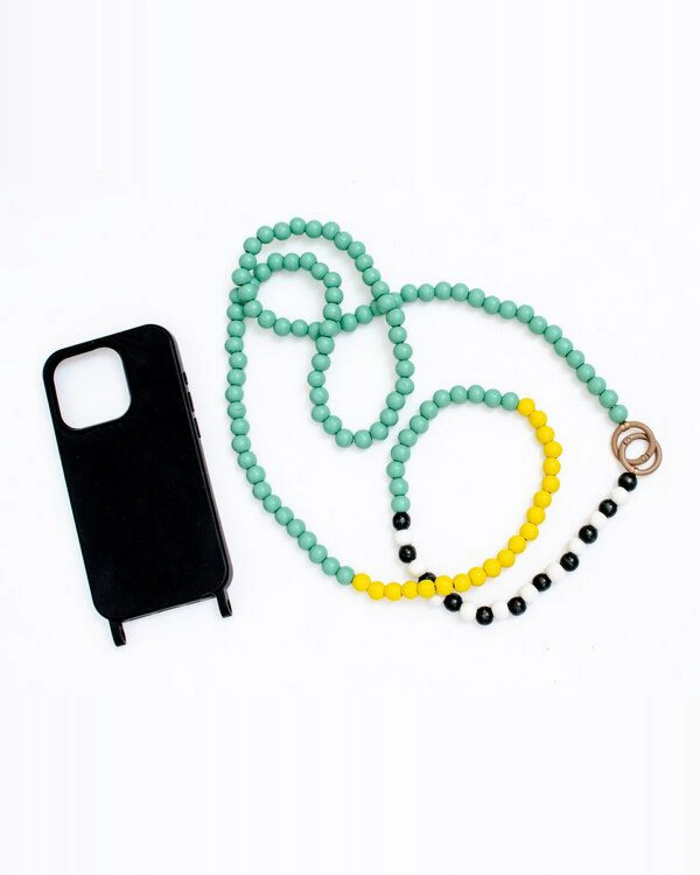 renna deluxe Handykette aus Holzperlen, Crossbody lang, verschiedene Farben – Ansicht 2