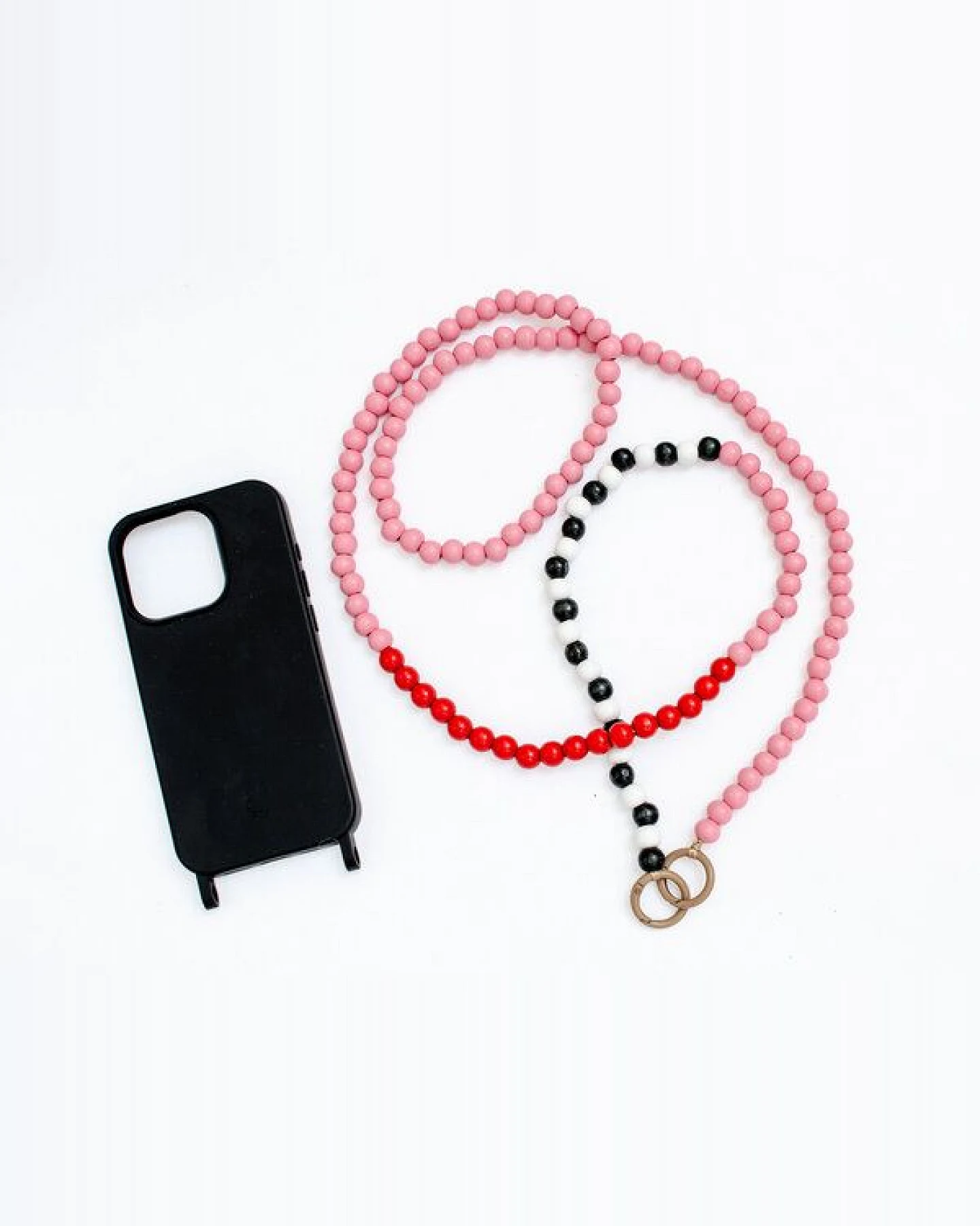 renna deluxe Handykette aus Holzperlen, Crossbody lang, verschiedene Farben – Ansicht 2