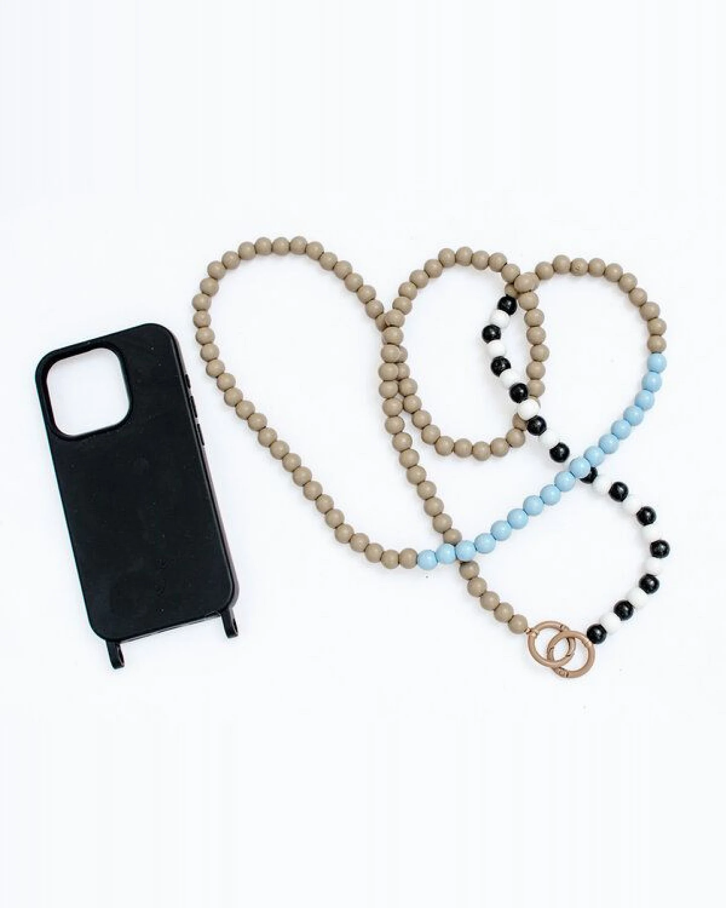 renna deluxe Handykette aus Holzperlen, Crossbody lang, verschiedene Farben – Ansicht 2