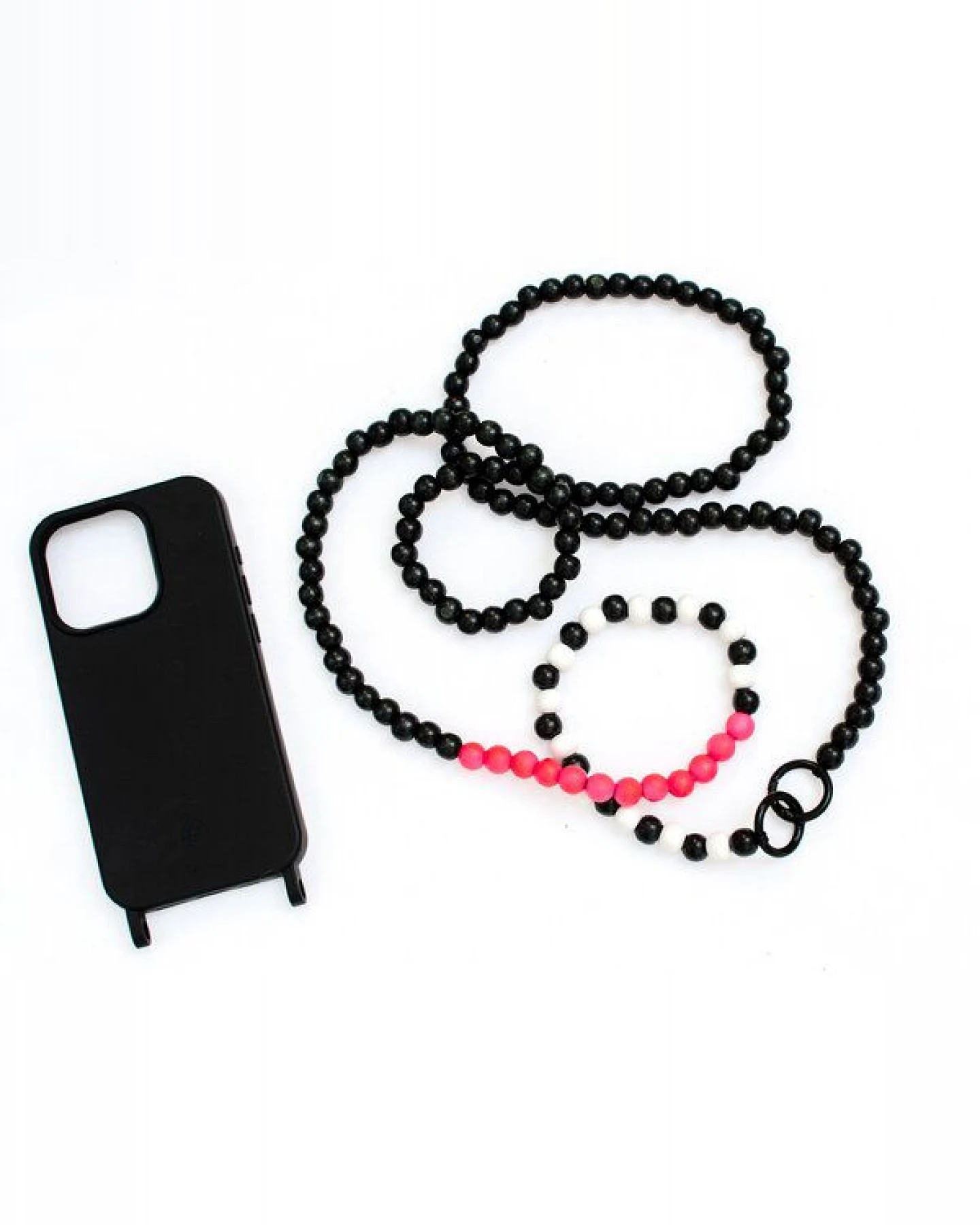 renna deluxe Handykette aus Holzperlen, Crossbody lang, verschiedene Farben – Ansicht 2
