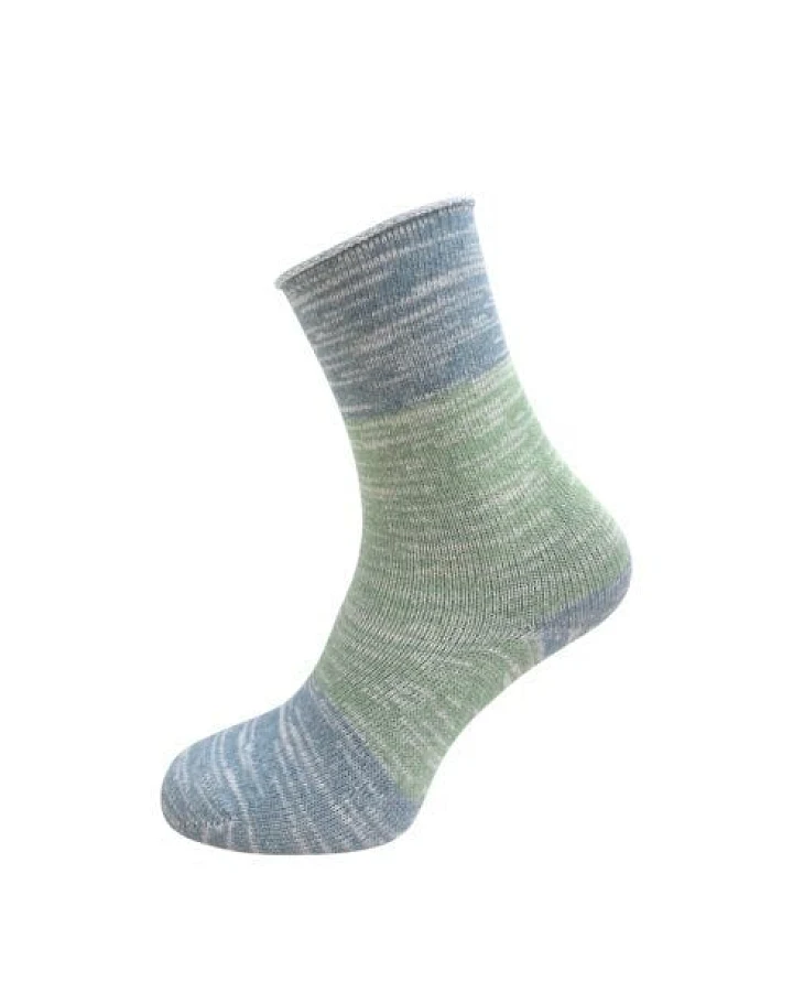 SOKKINN Wool Blockstripe „Lake“ – nachhaltige Bio-Socke mit Bio-Lammwolle
