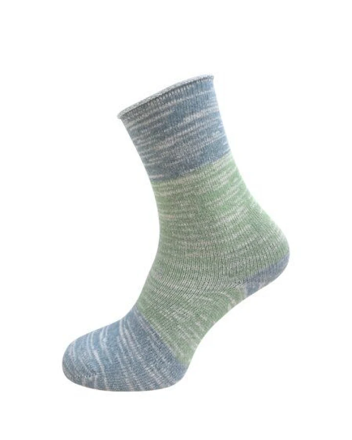 SOKKINN Wool Blockstripe „Lake“ – nachhaltige Bio-Socke mit Bio-Lammwolle