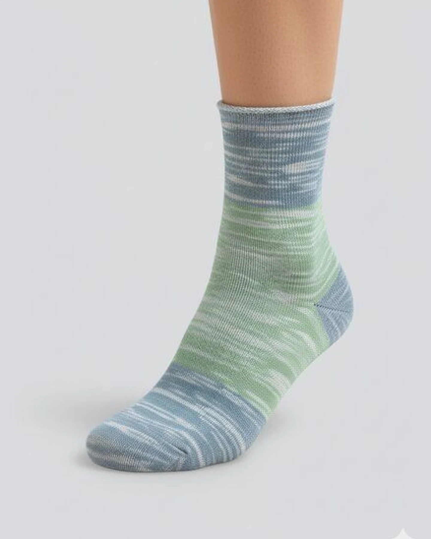 SOKKINN Wool Blockstripe „Lake“ – nachhaltige Bio-Socke mit Bio-Lammwolle – Ansicht 2