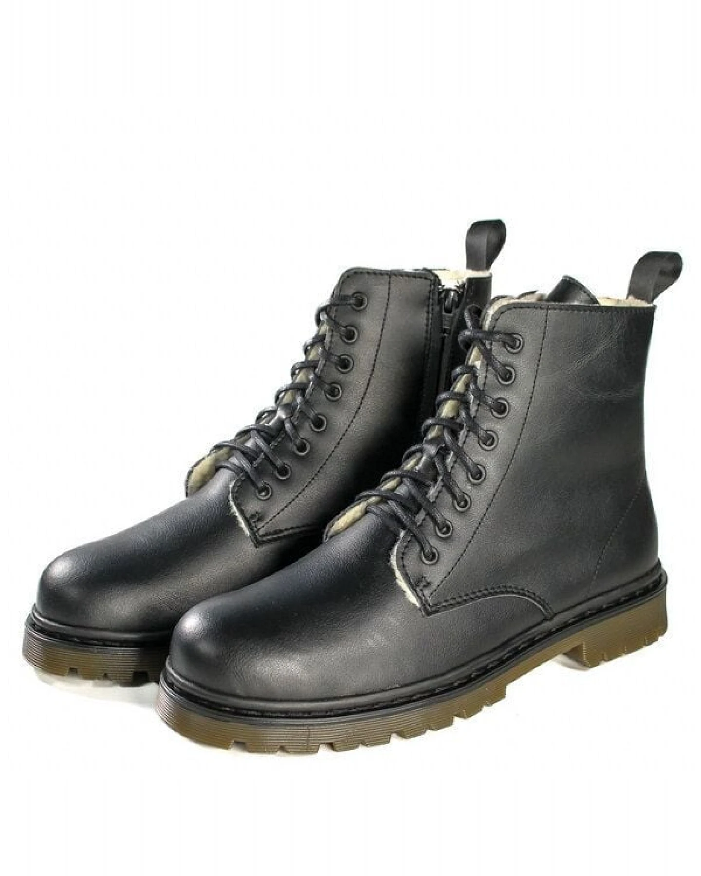 Fairticken ALVORA SNOW vegane 8-Loch Winterstiefel Unisex mit Fütterung (schwarz) – Ansicht 4