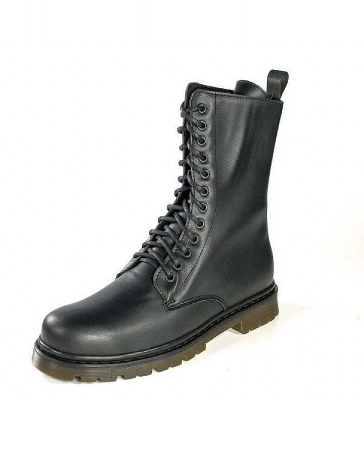 Fairticken ALVORA HIGH vegane 12 Loch All-Year Stiefel Unisex (schwarz)