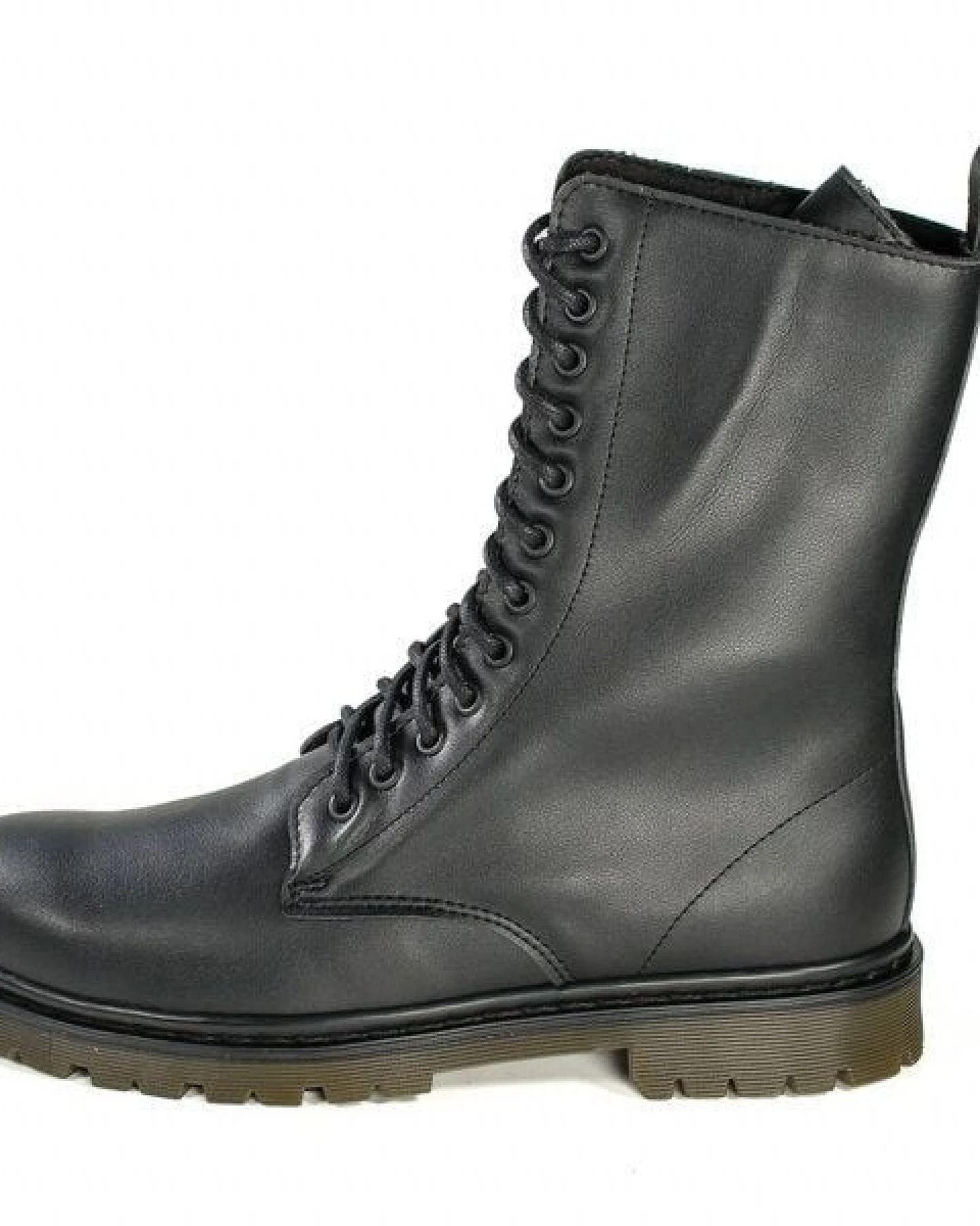 Fairticken ALVORA HIGH vegane 12 Loch All-Year Stiefel Unisex (schwarz) – Ansicht 2