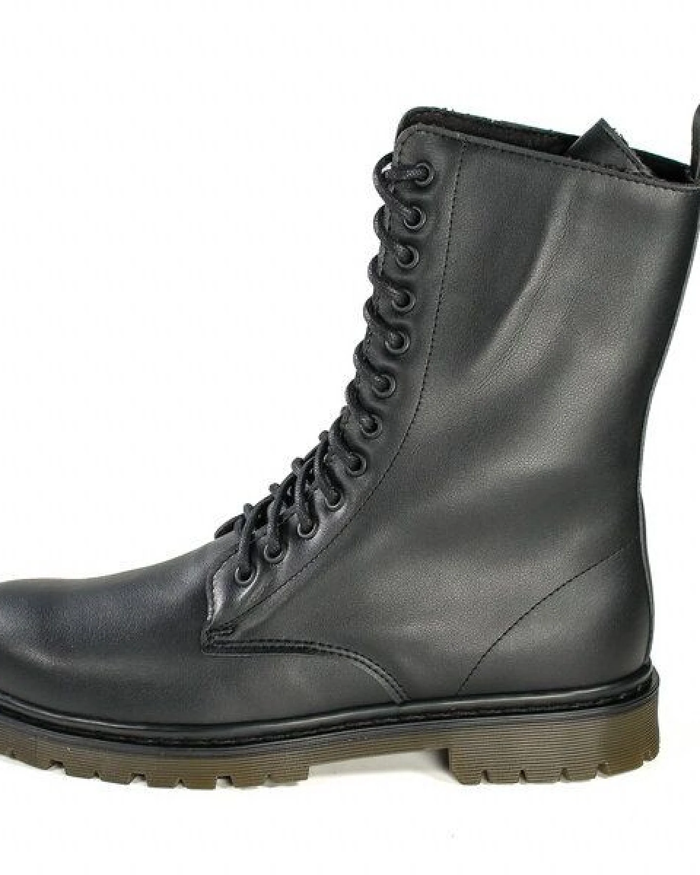 Fairticken ALVORA HIGH vegane 12 Loch All-Year Stiefel Unisex (schwarz) – Ansicht 2