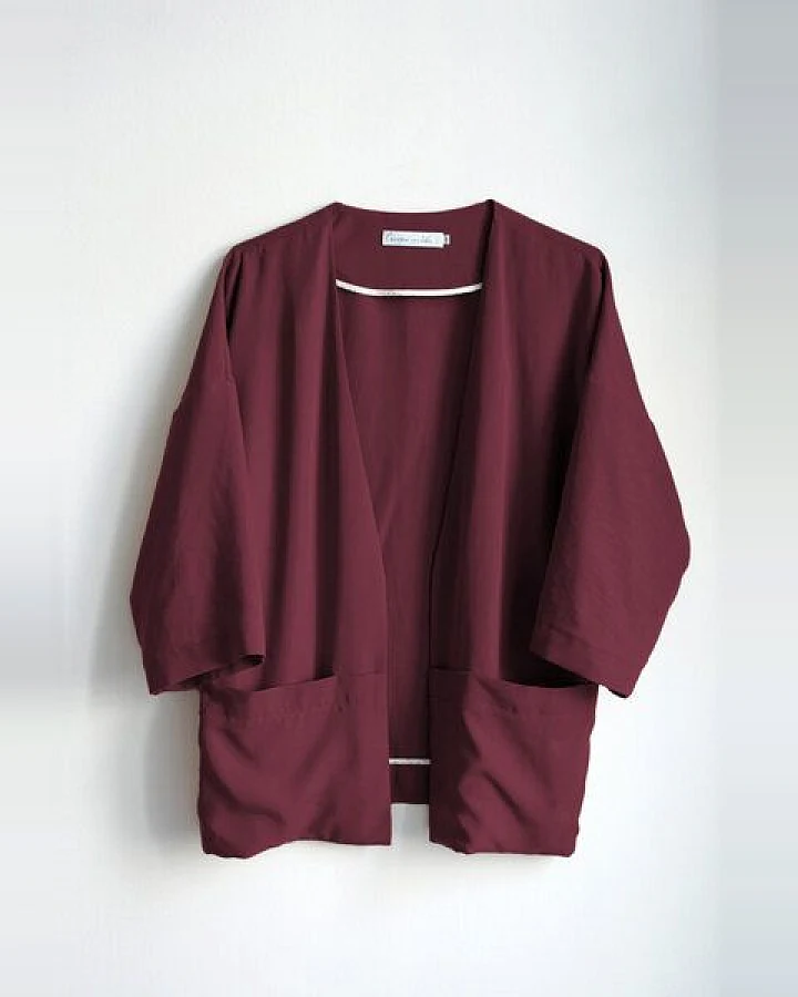 l'amour est bleu Kimono Jacke aus Tencel
