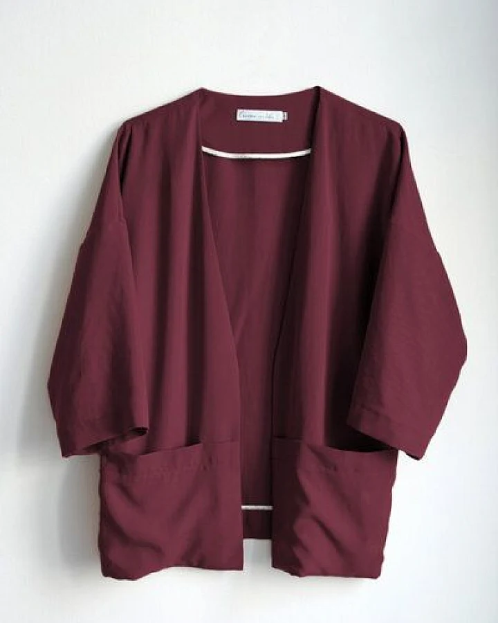 l'amour est bleu Kimono Jacke aus Tencel