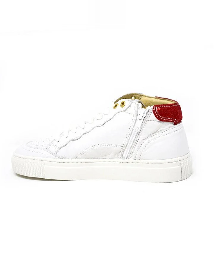 Greenwood Berlin GWB Sneaker Unisex Base high weiß - metallicrot