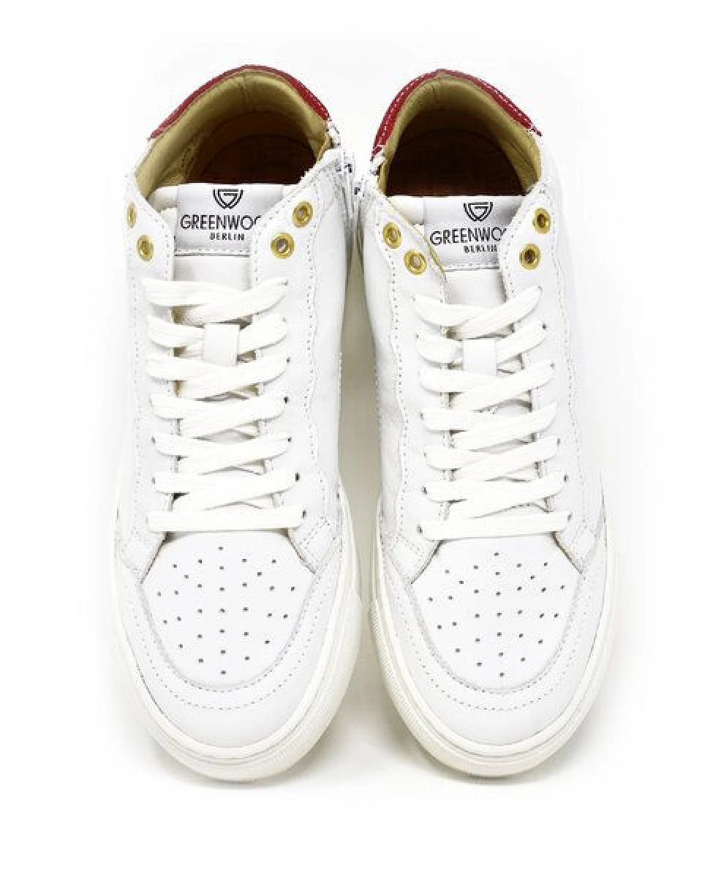 Greenwood Berlin GWB Sneaker Unisex Base high weiß - metallicrot – Ansicht 3