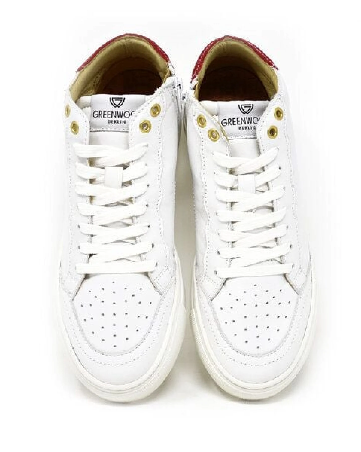 Greenwood Berlin GWB Sneaker Unisex Base high weiß - metallicrot – Ansicht 4