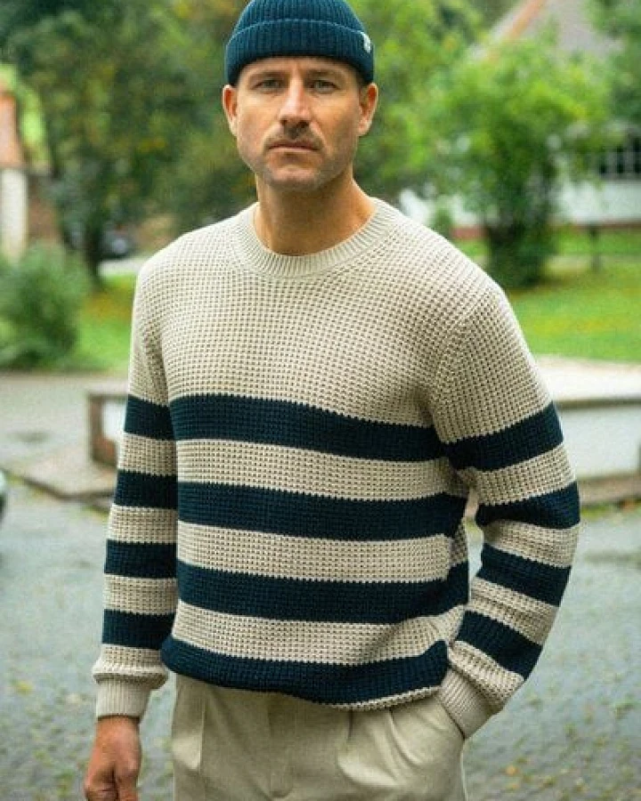 dirts Knit Striped Crewneck
