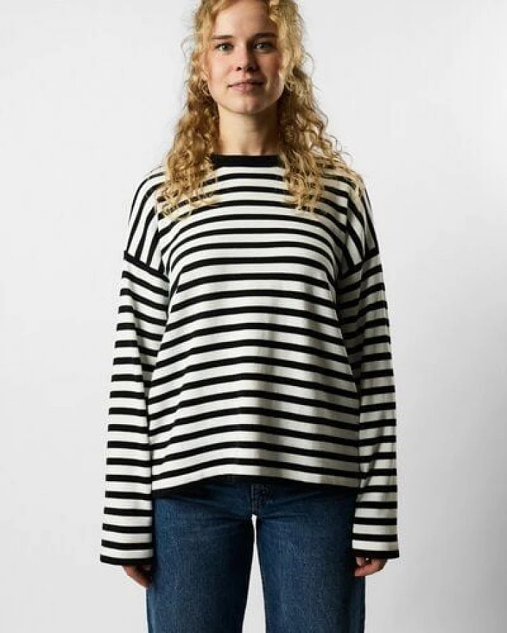ettics STUDIO organic knit pullover striped
