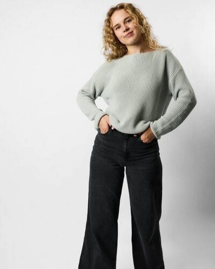 ettics STUDIO boatneck organic knit pullover