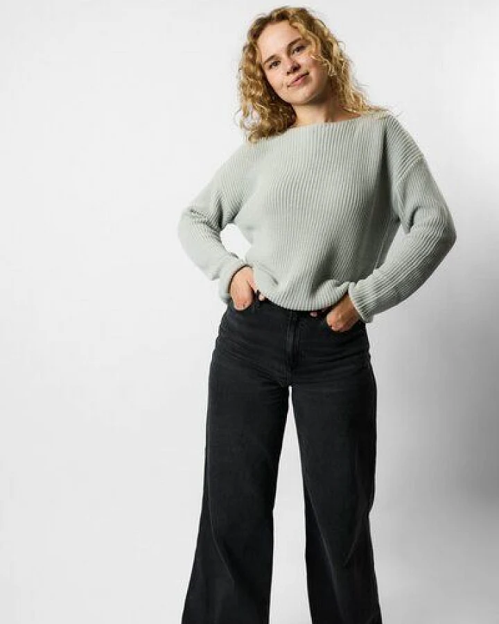 ettics STUDIO boatneck organic knit pullover