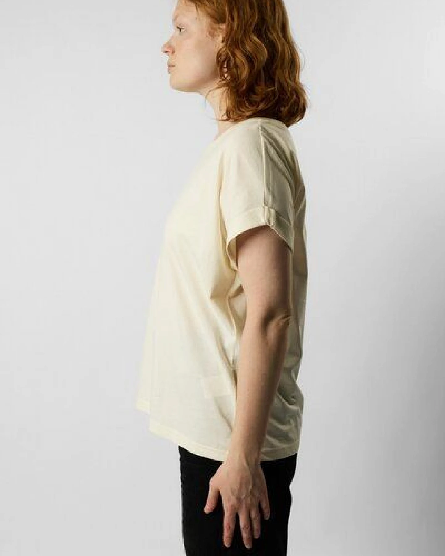 ettics STUDIO roll up sleeve organic women's tee – Ansicht 2