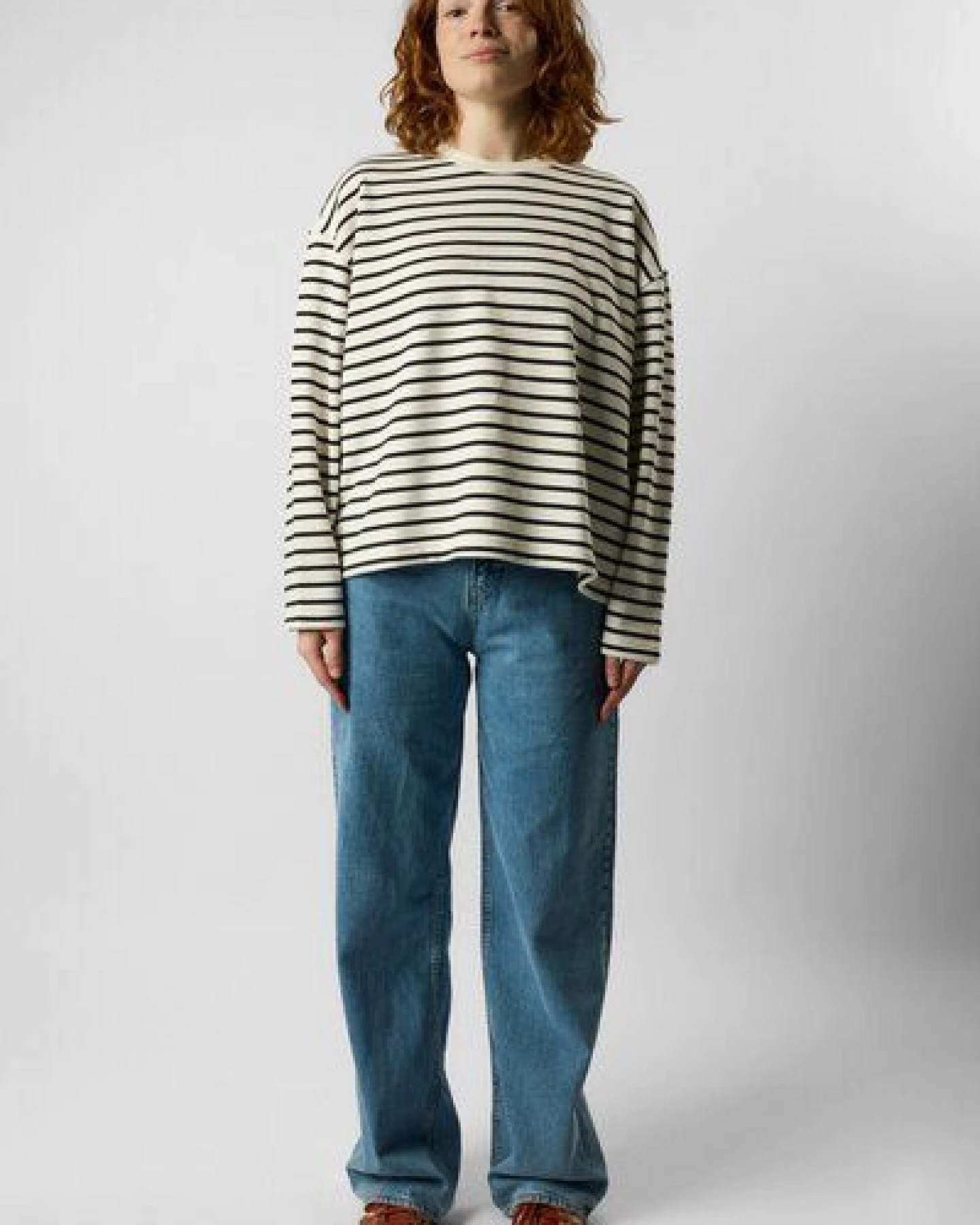 ettics STUDIO Classic Organic Crew Sweatshirt striped – Ansicht 4