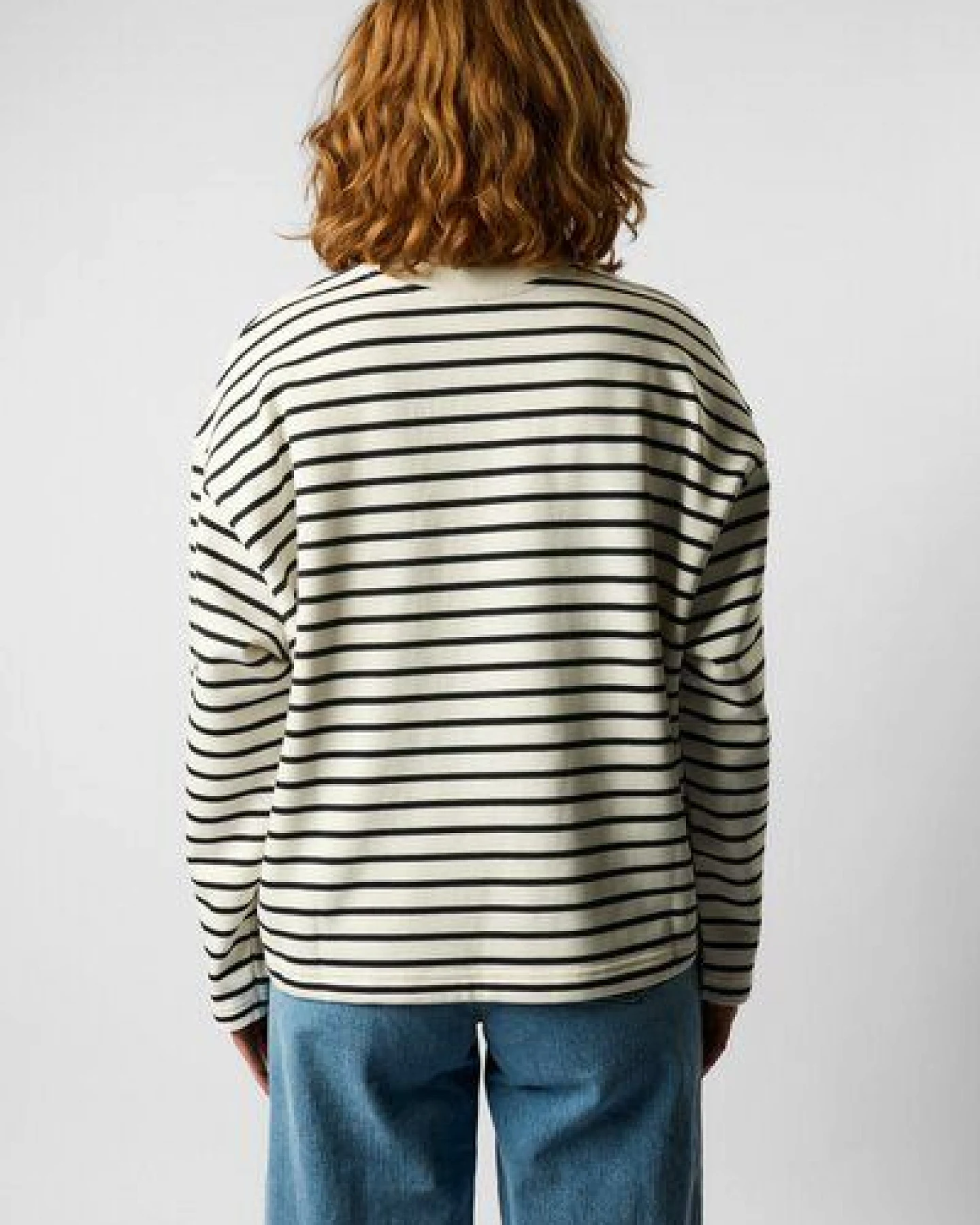 ettics STUDIO Classic Organic Crew Sweatshirt striped – Ansicht 3