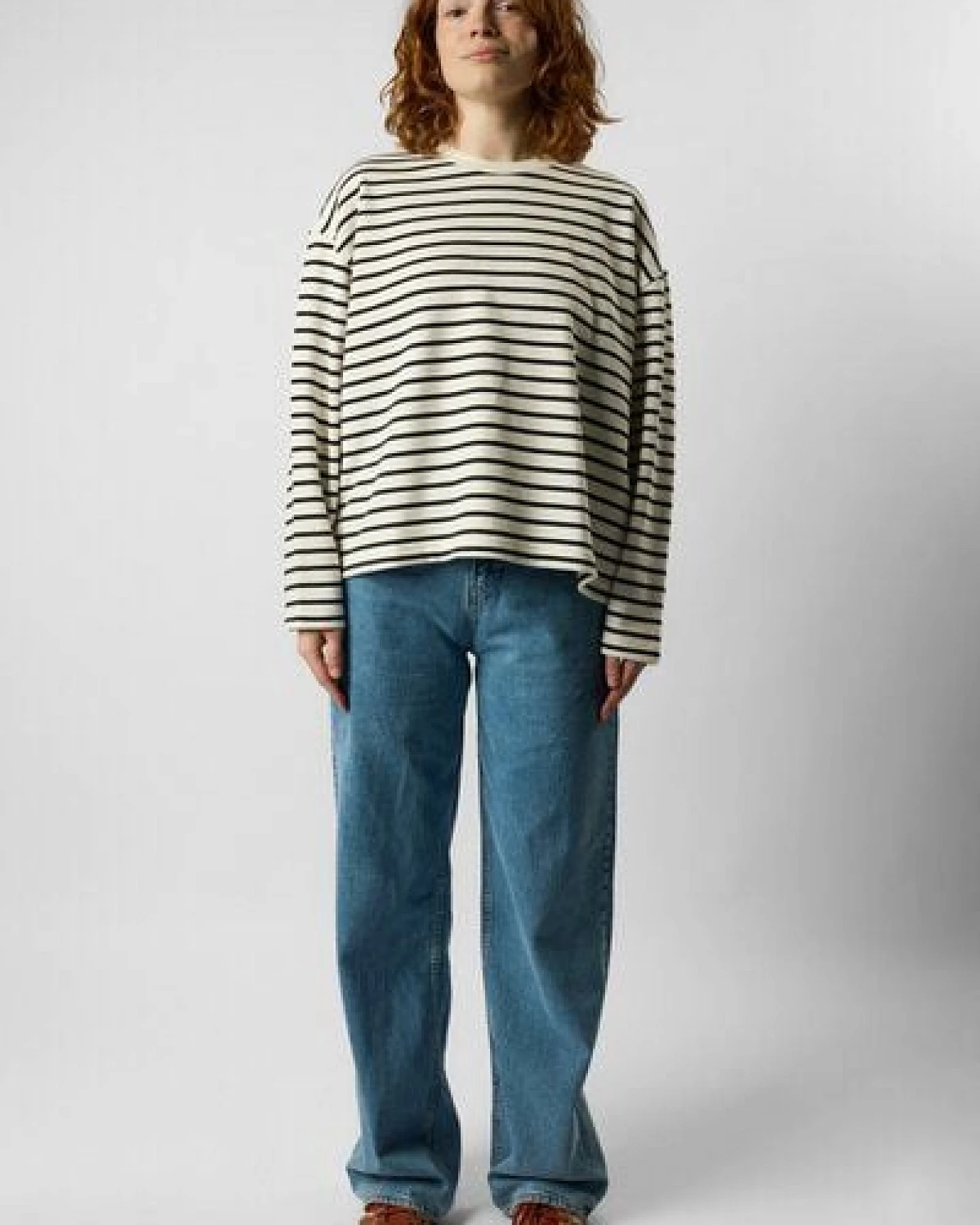 ettics STUDIO Classic Organic Crew Sweatshirt striped – Ansicht 4